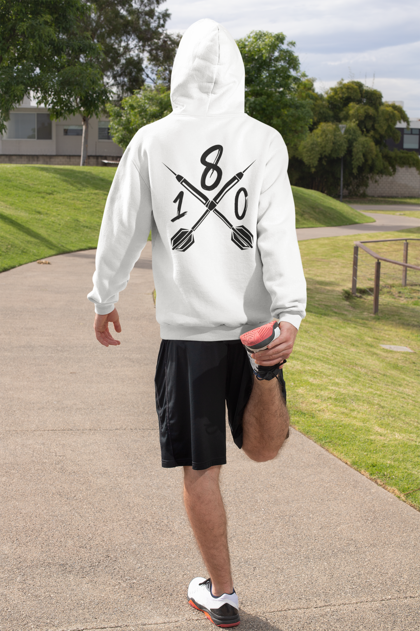 Herrn-Kapuzenpullover - Dart 180 weiß