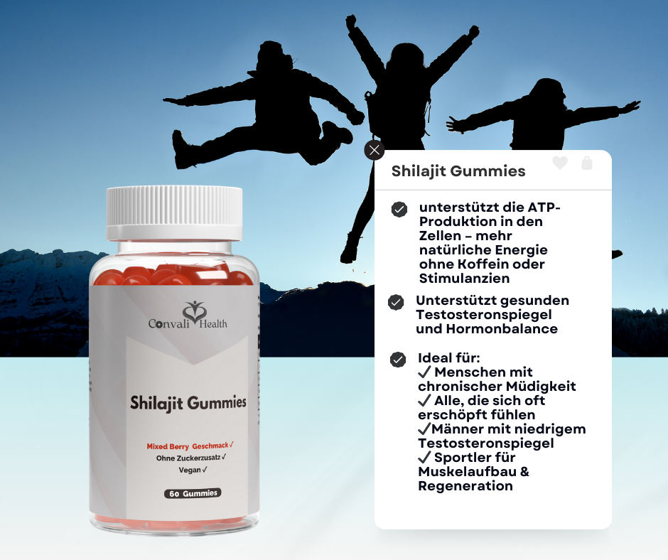 Premium Shilajit Gummies 1000 + Vitamin C,B6, B12 - 60 Stk