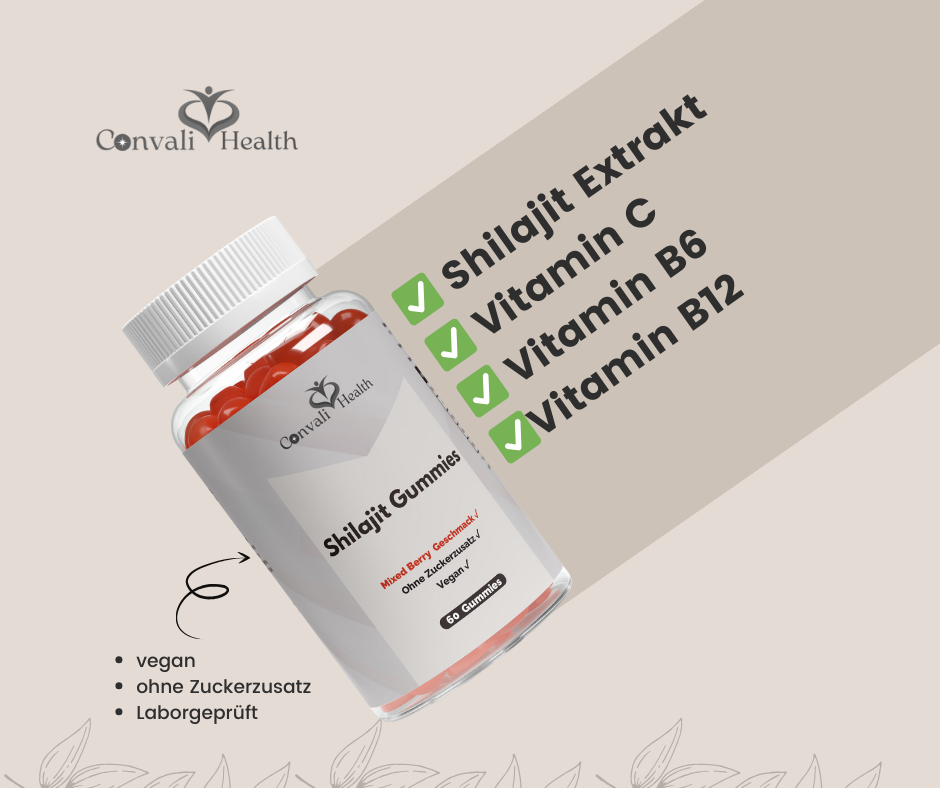 Premium Shilajit Gummies 1000 + Vitamin C,B6, B12 - 60 Stk