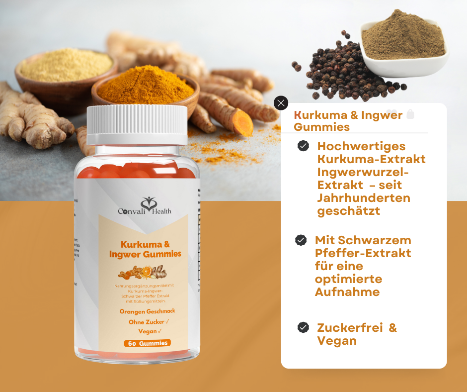 Kurkuma & Ingwer Gummies -Immunsystem & Verdauung