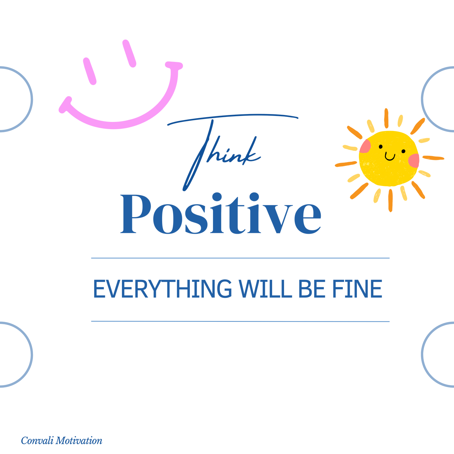 Think Positive Tasse – Zweifarbige Motivations-Tasse in Gelb oder Blau