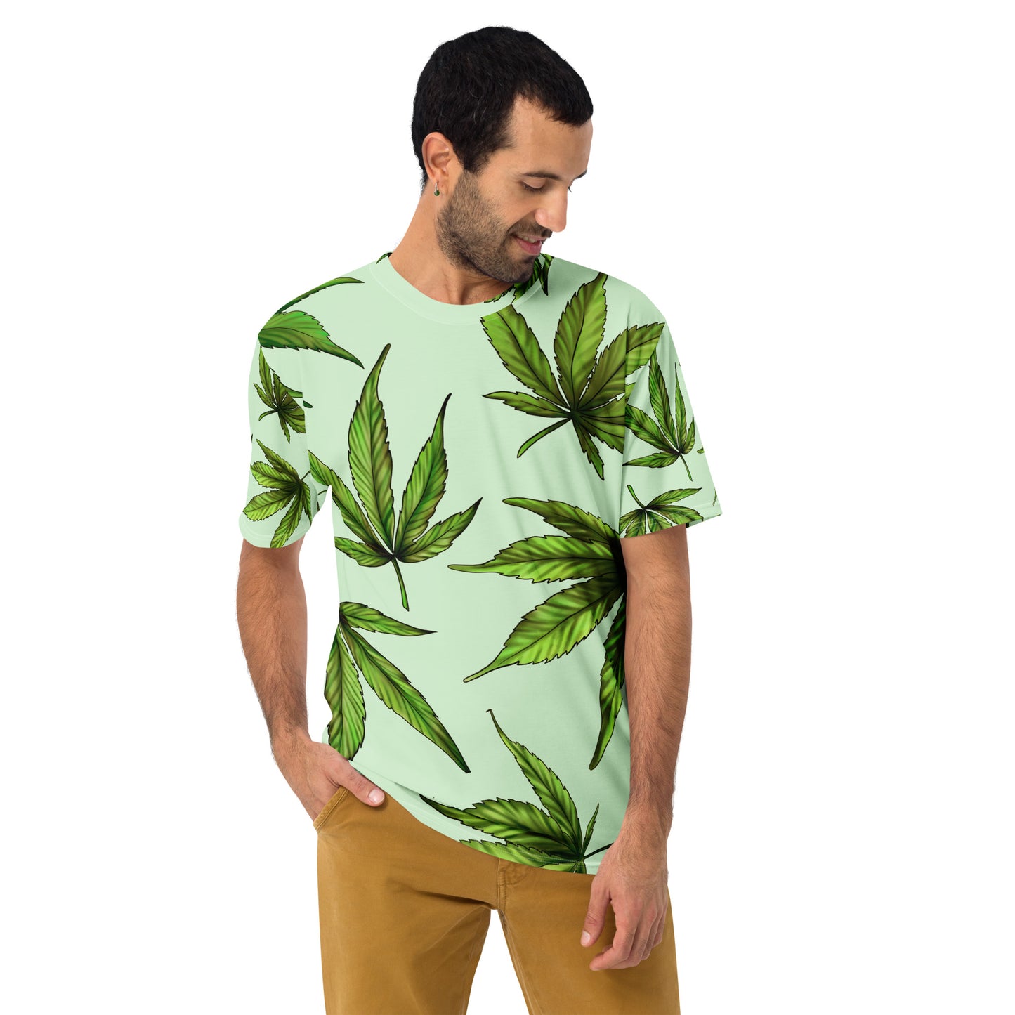 Herren-T-Shirt - Palme grün