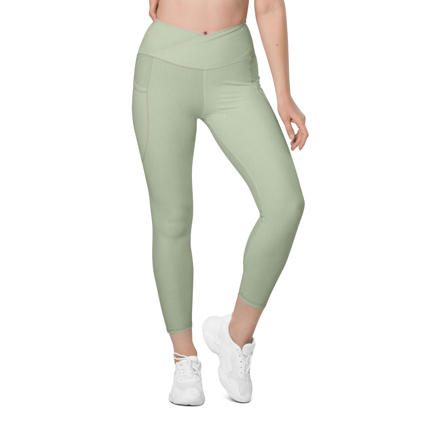 V-Bund-Leggings mit Taschen