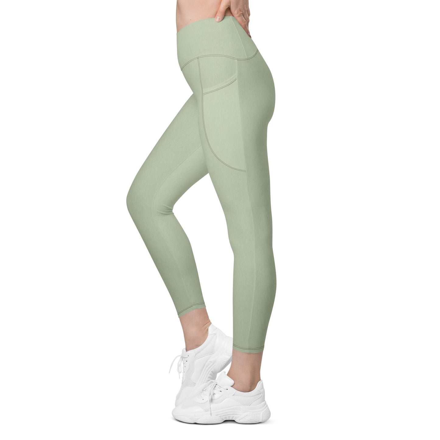 V-Bund-Leggings mit Taschen