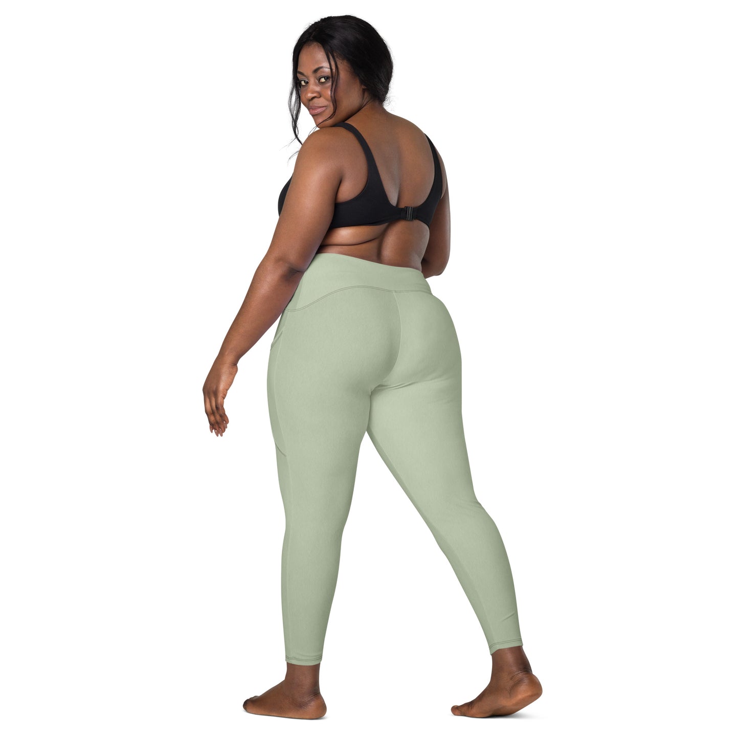 V-Bund-Leggings mit Taschen