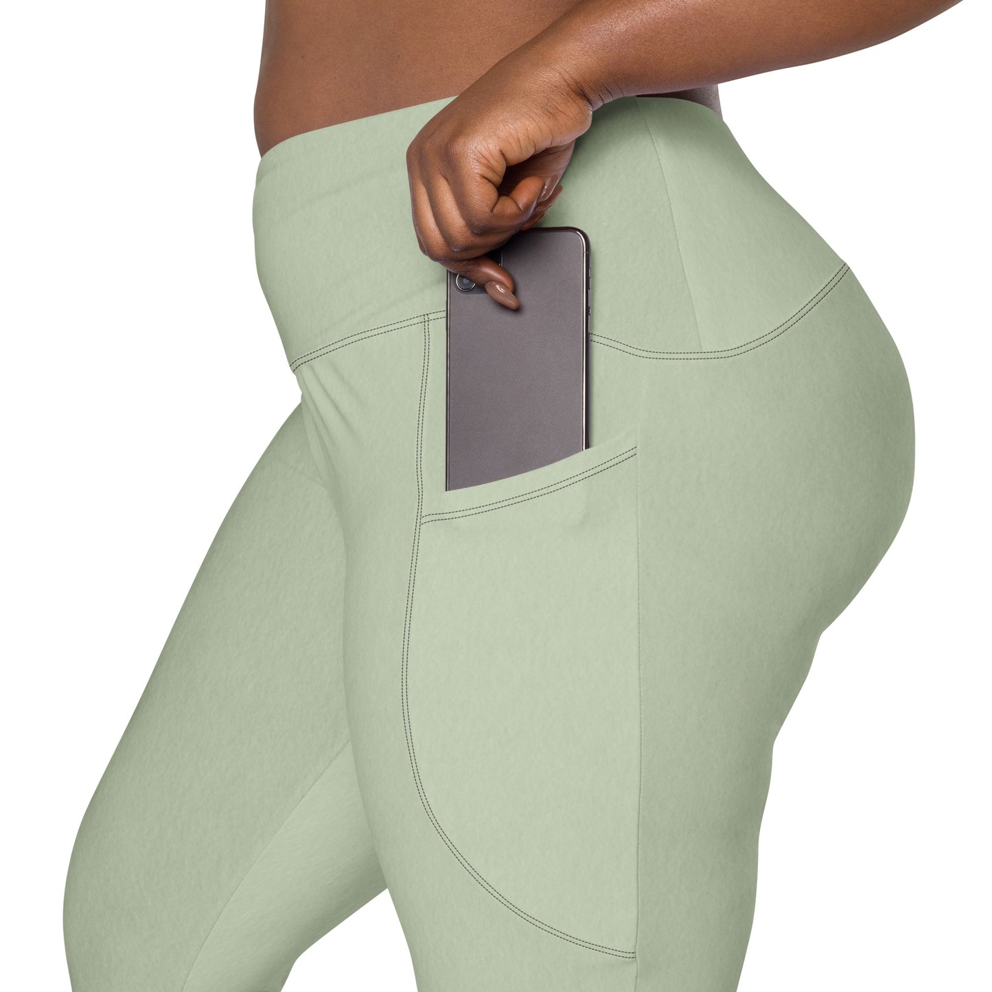 V-Bund-Leggings mit Taschen