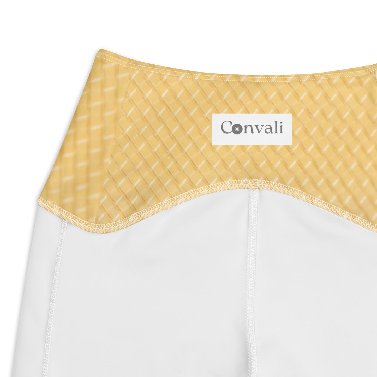 V-Bund-Leggings mit Taschen - Gelb