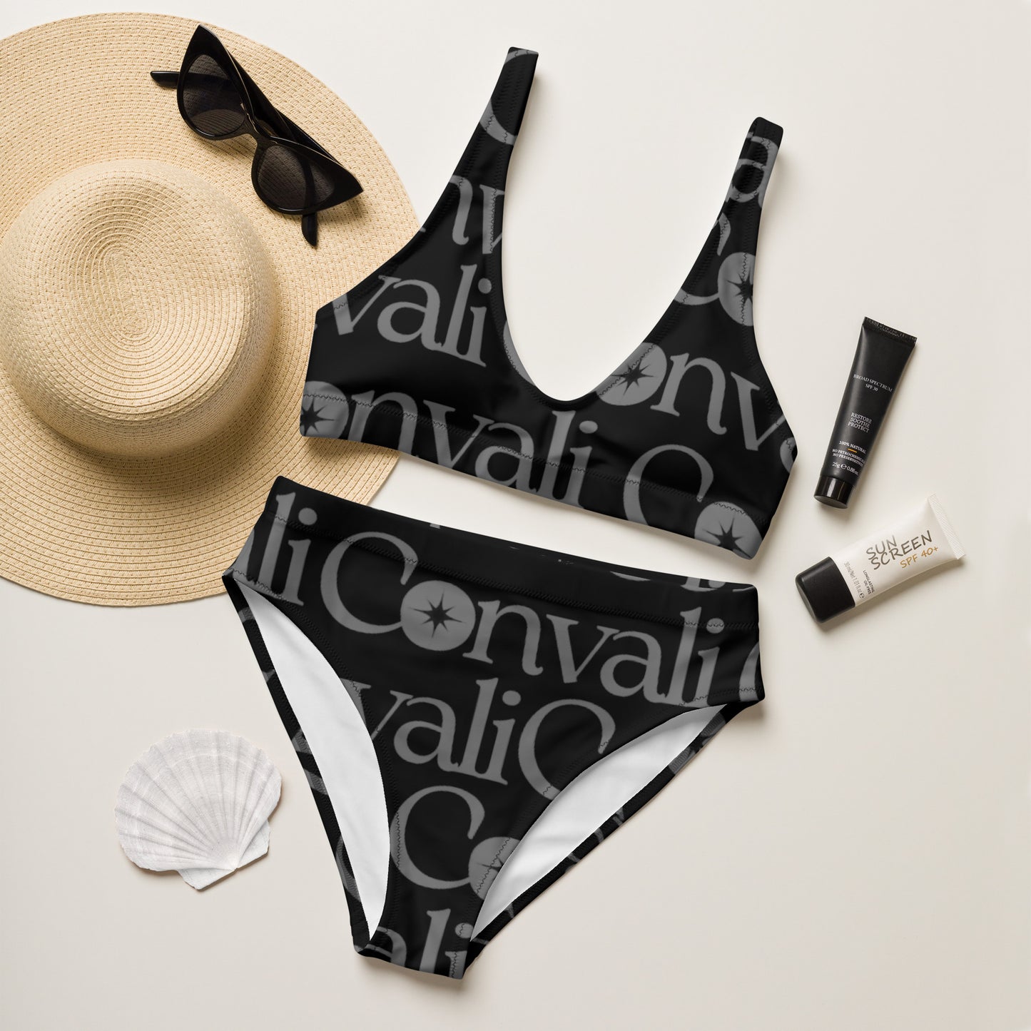 Recycelter Bikini mit hoher Taille- Convali Design