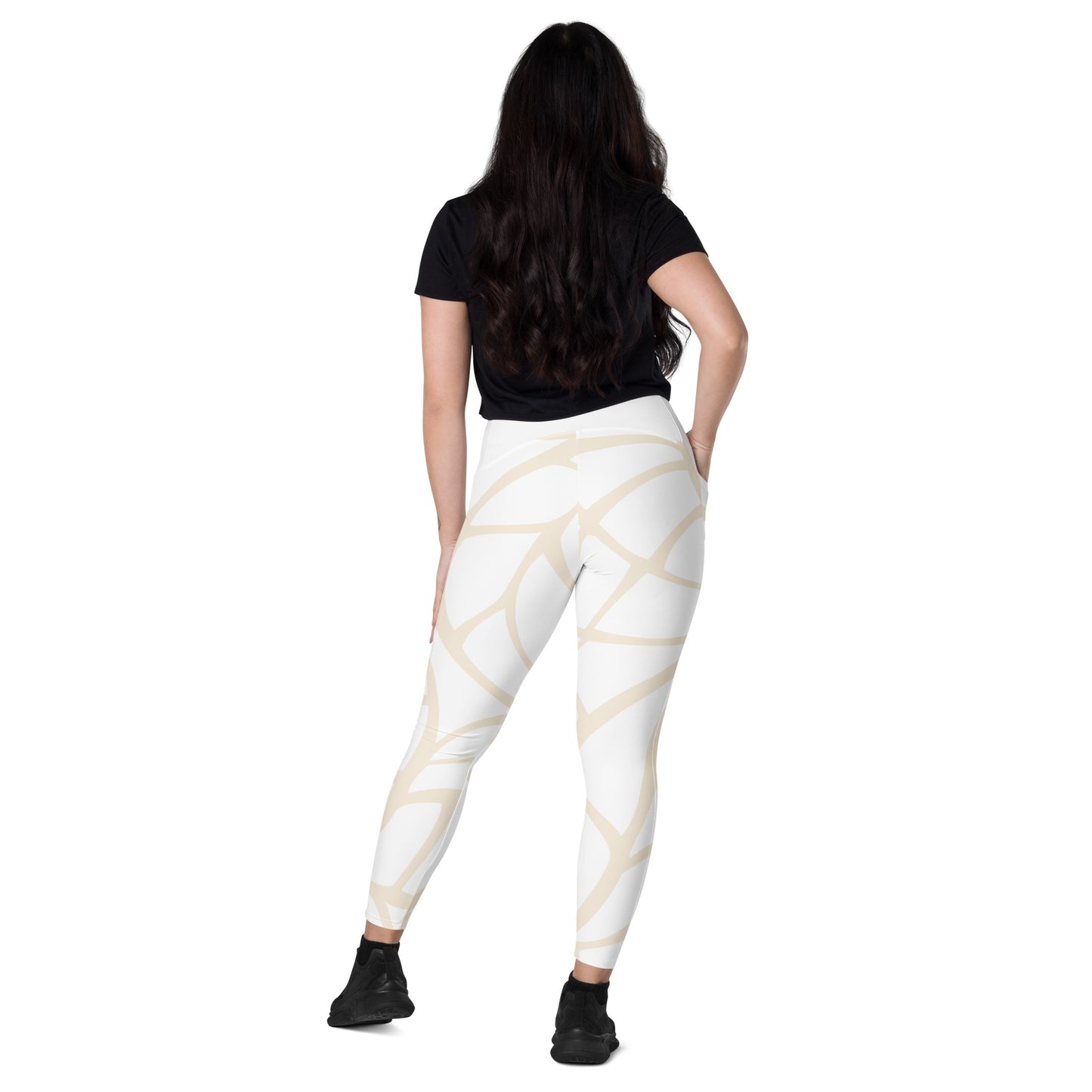 Leggings mit Taschen - Modern Design- beige