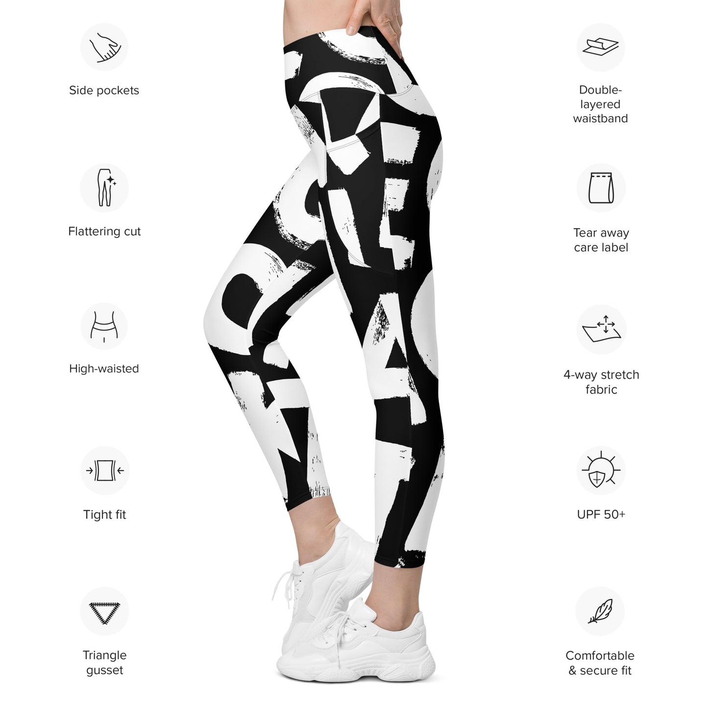 Leggings mit Taschen - ABC Print
