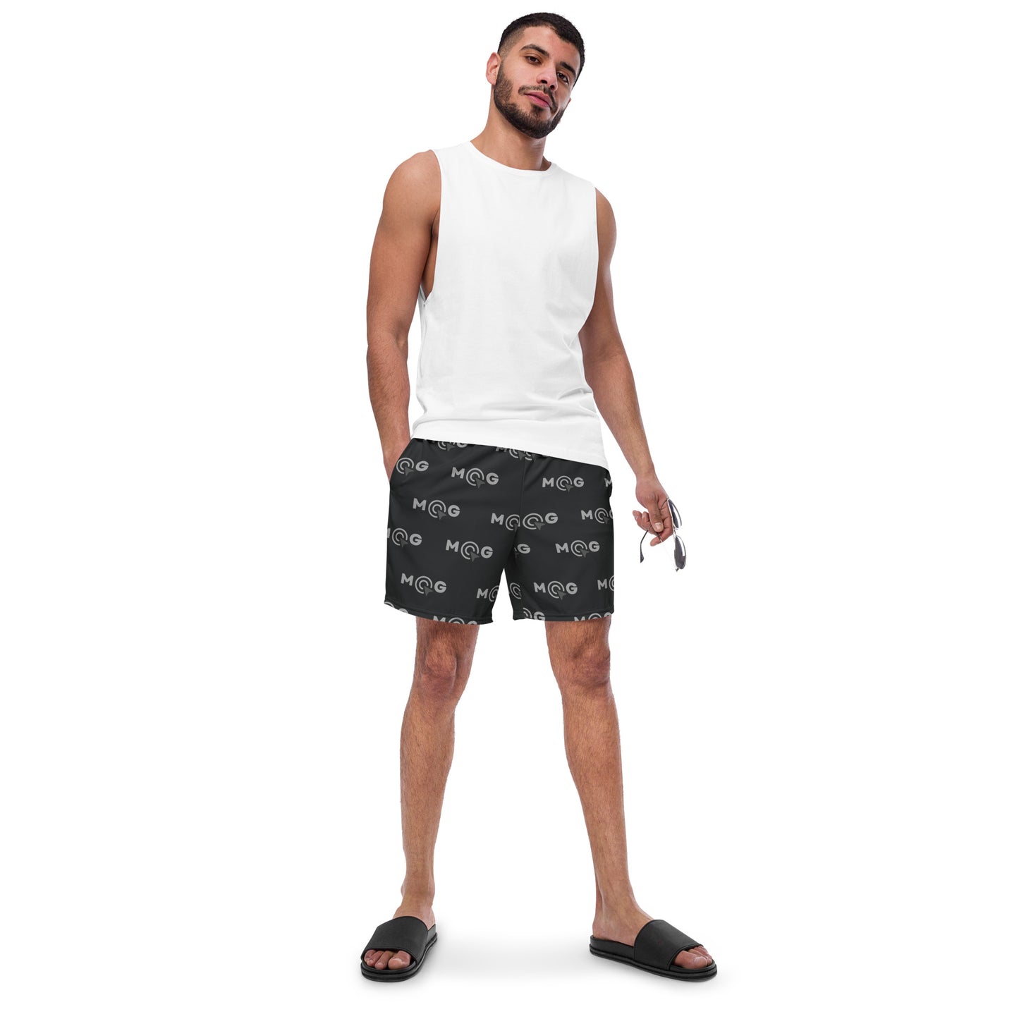 Herren-Badehose MGe Design schwarz/grau