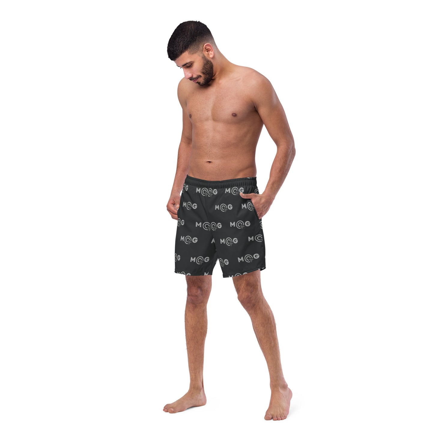 Herren-Badehose MGe Design schwarz/grau