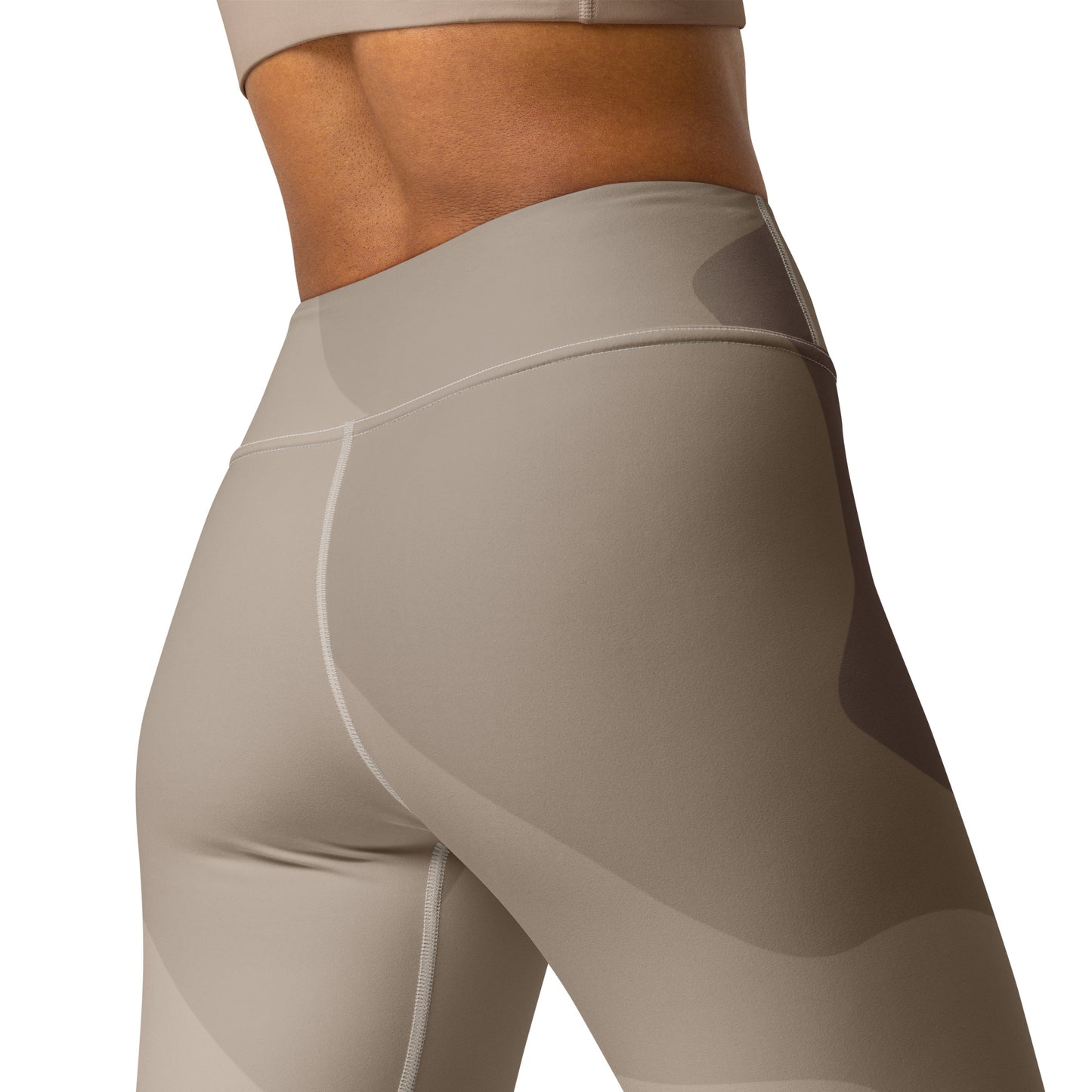 Yoga-Leggings- Beige Braun