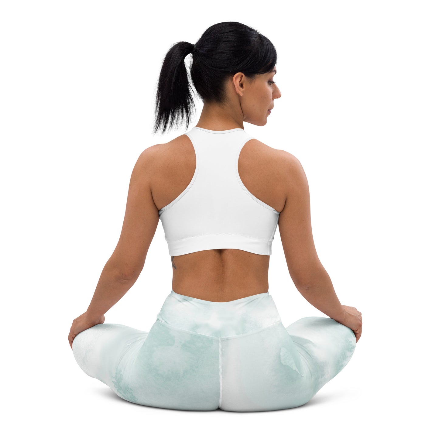 Yoga-Leggings - Mint Weiß