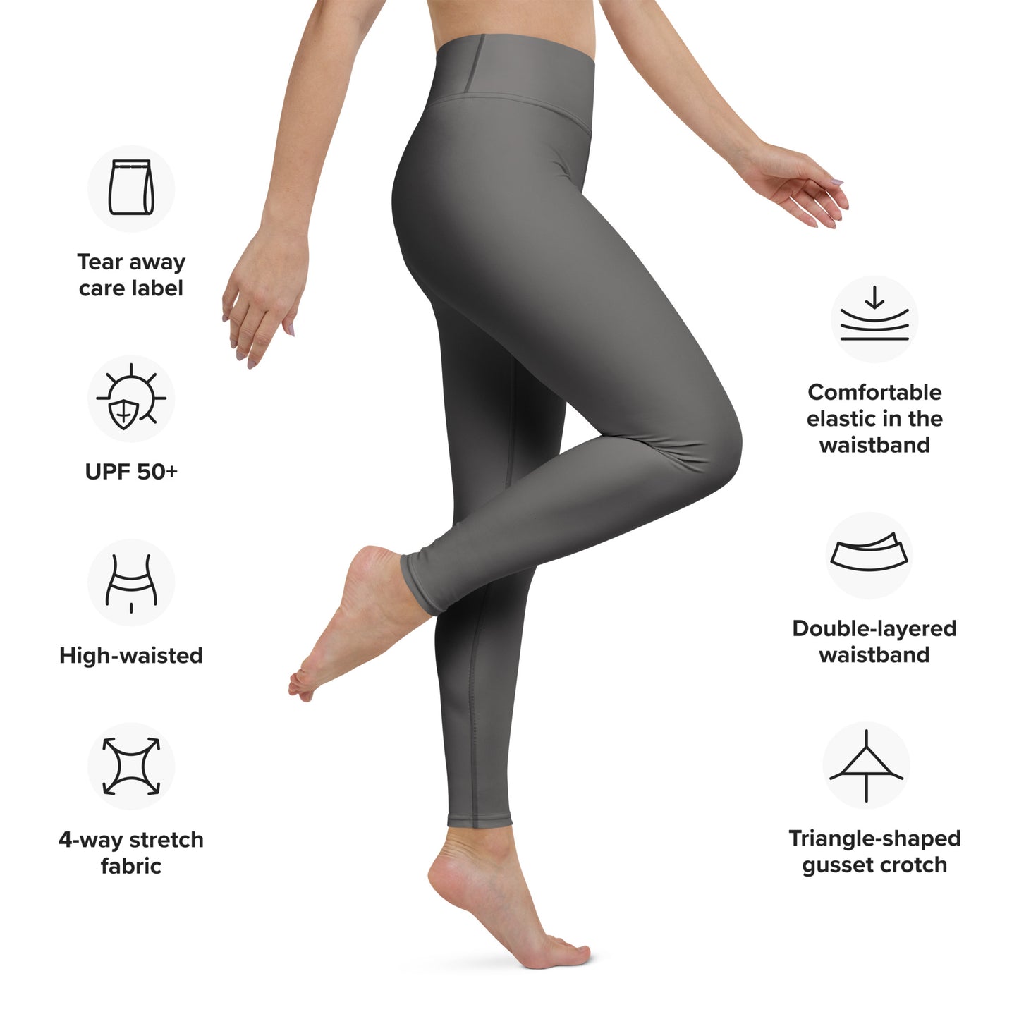 Leggings - Einfarbig grau