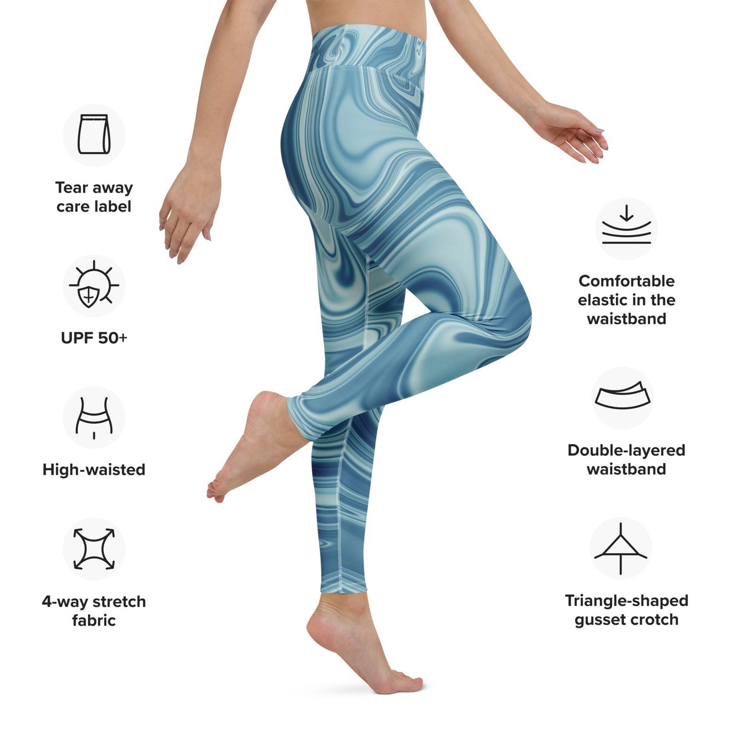 High-Waist- Leggings - Mint Muster