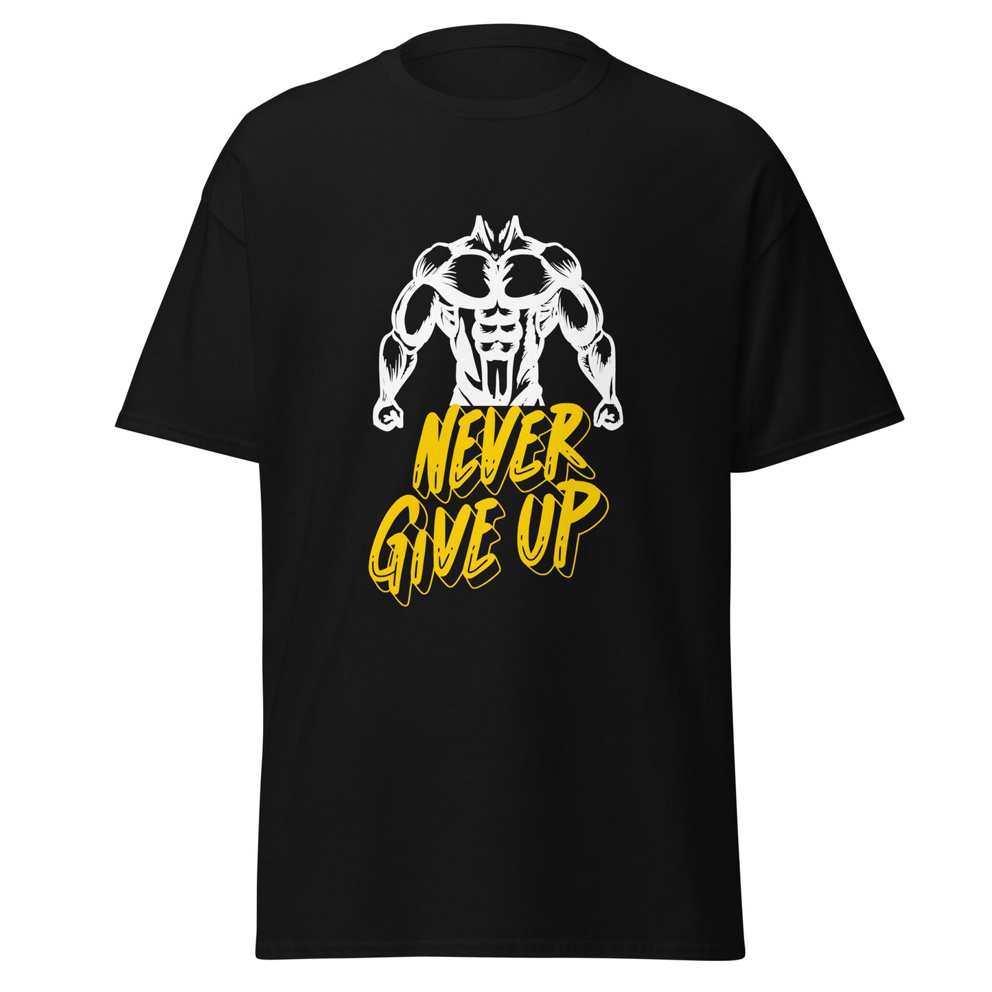 Klassisches Herren-T-Shirt - NEVER GIVE UP