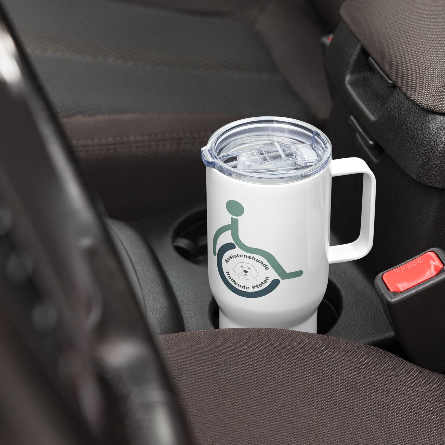 Reisebecher mit Griff - Logo