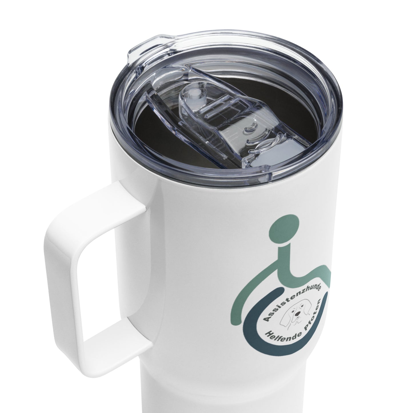 Reisebecher mit Griff - Logo