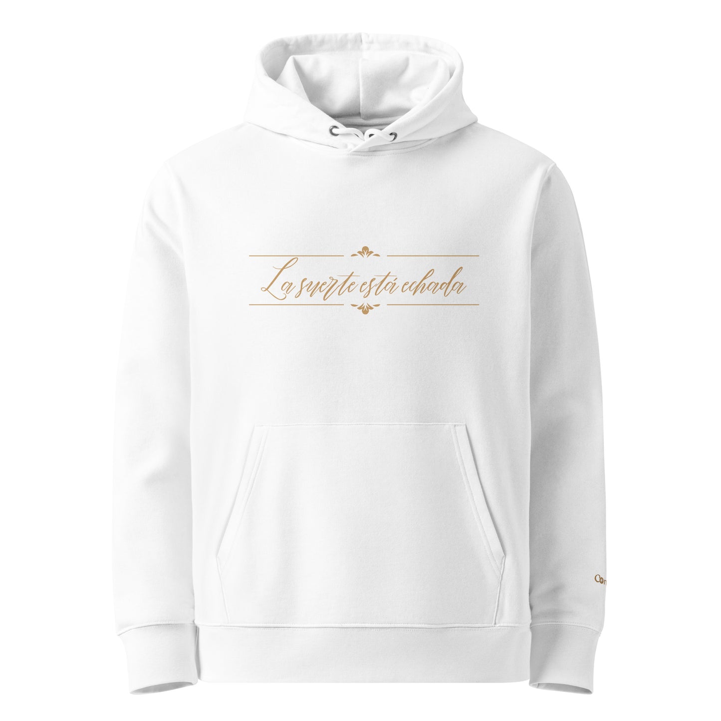 Umweltfreundlicher Unisex-Kapuzenpullover-La suerte está echada / Die Würfel sind gefallen