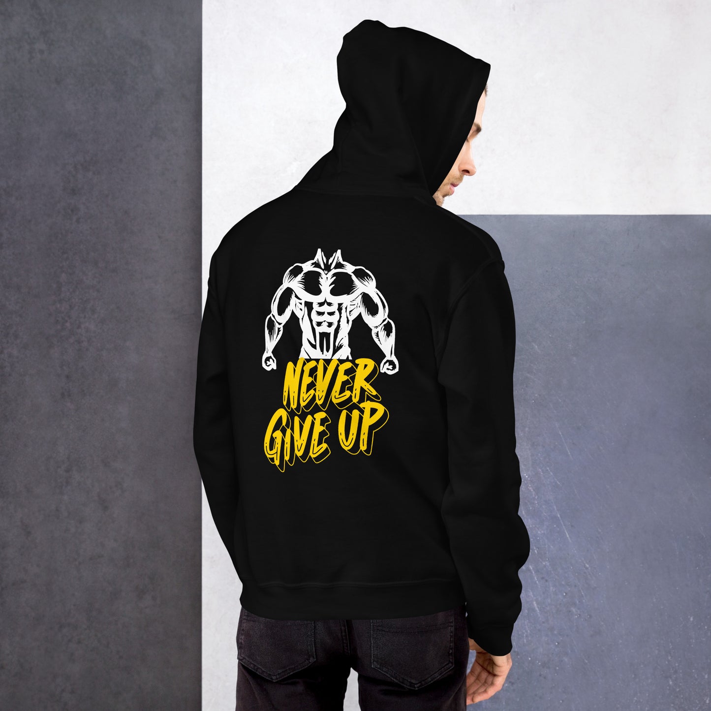 Unisex-Kapuzenpullover - Never give up