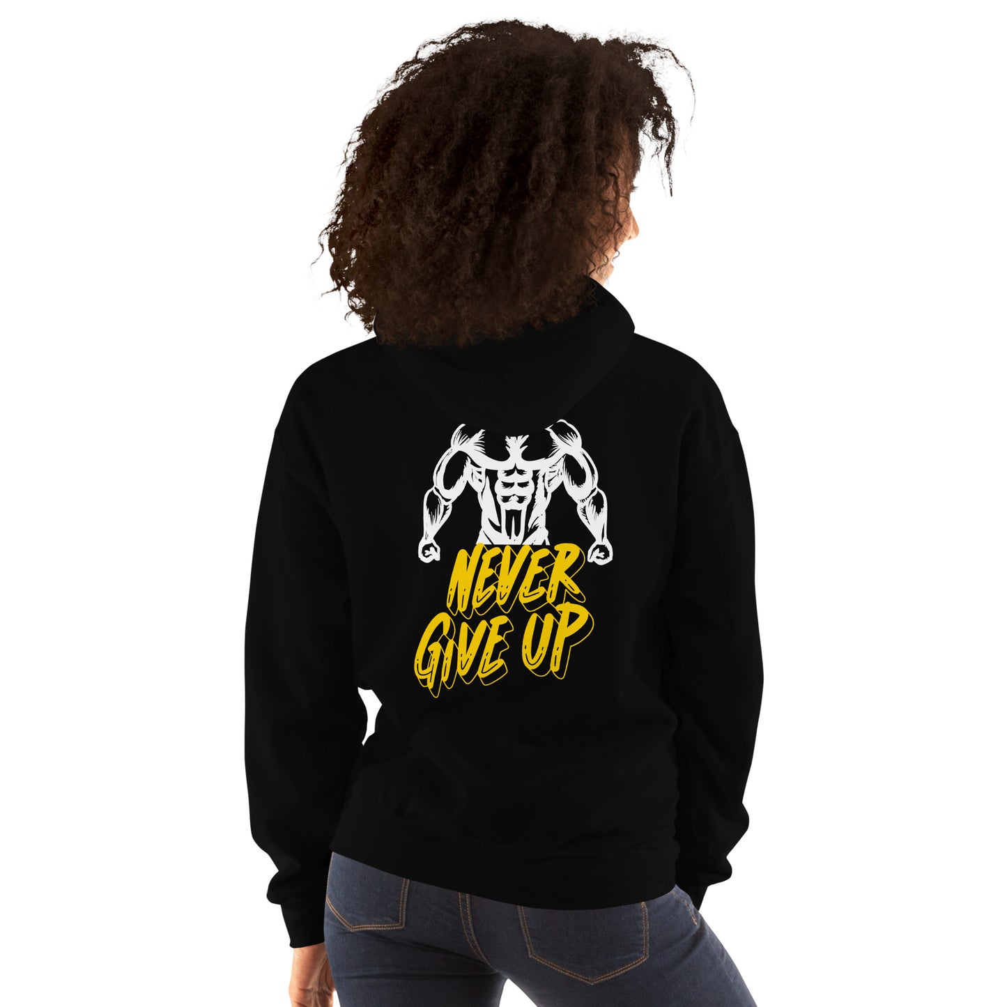 Unisex-Kapuzenpullover - Never give up