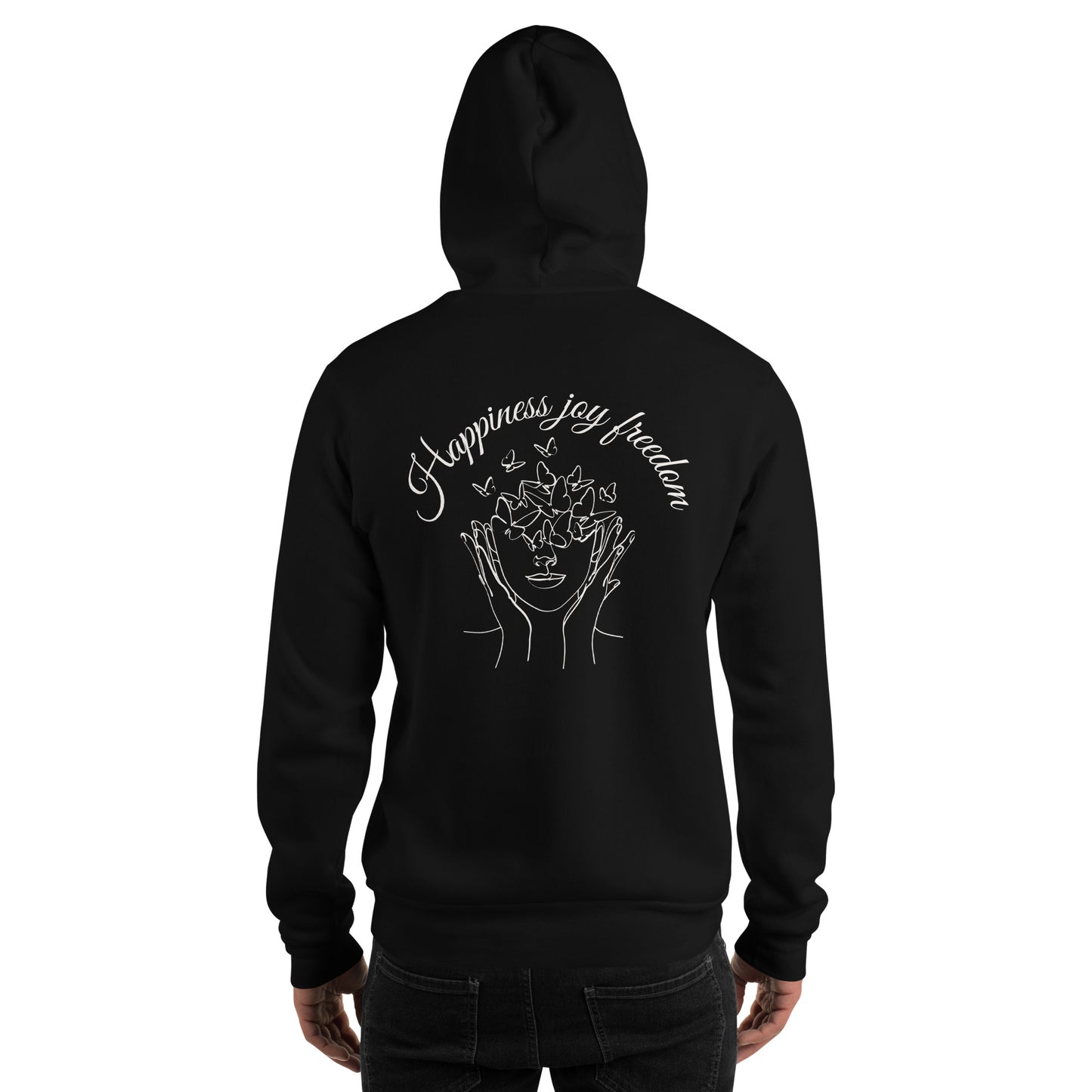 Unisex-Kapuzenpullover - Happyness joy Freedom - Glück Freude Freiheit