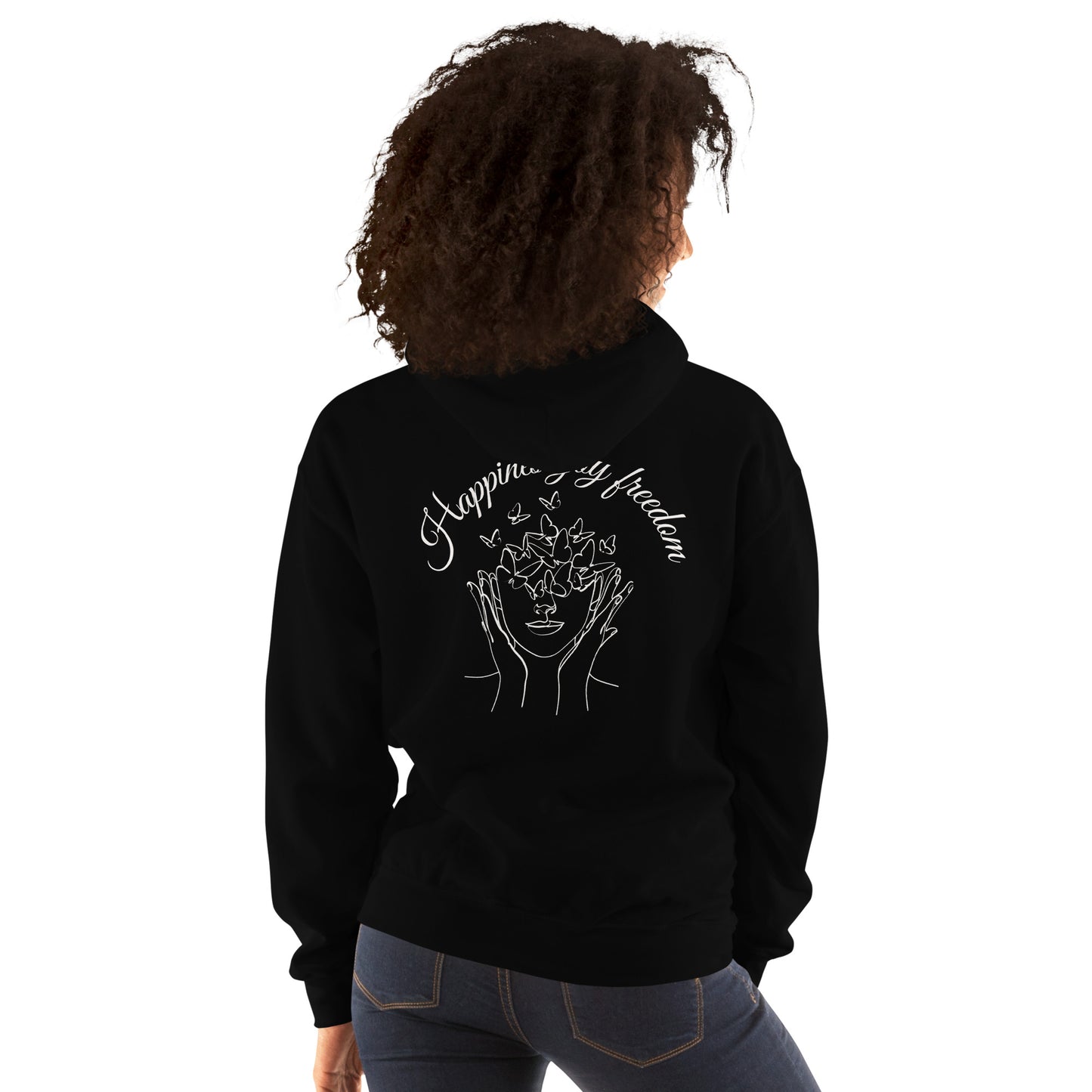 Unisex-Kapuzenpullover - Happyness joy Freedom - Glück Freude Freiheit