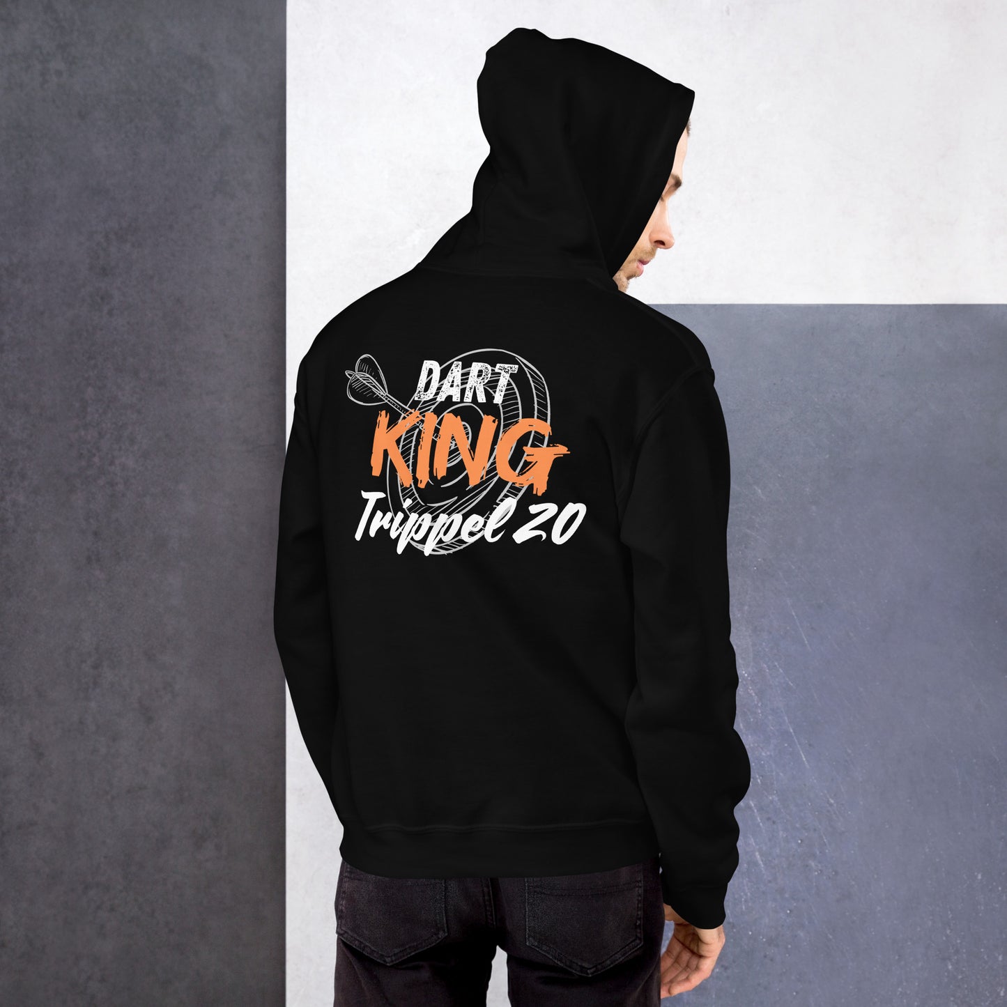 Herren Hoodie Dart King – Trippel 20 | Geschenk für Dartspieler