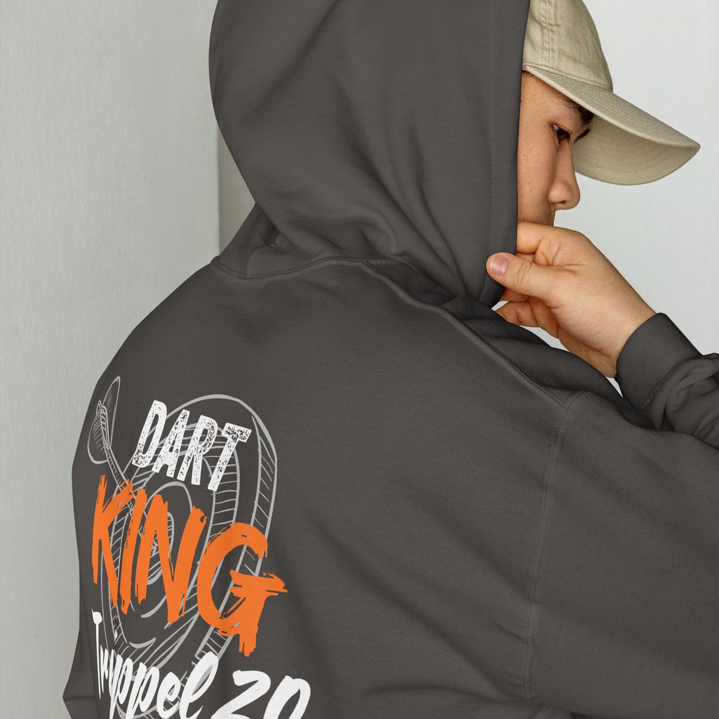 Herren Hoodie Dart King – Trippel 20 | Geschenk für Dartspieler