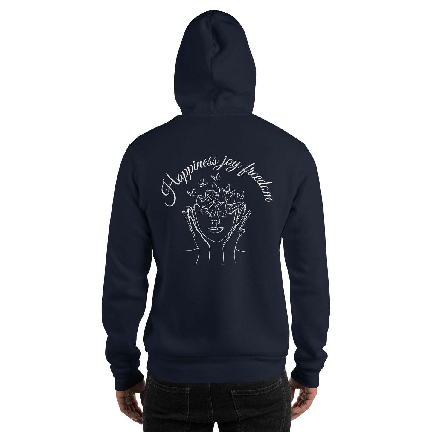 Unisex-Kapuzenpullover - Happyness joy Freedom - Glück Freude Freiheit