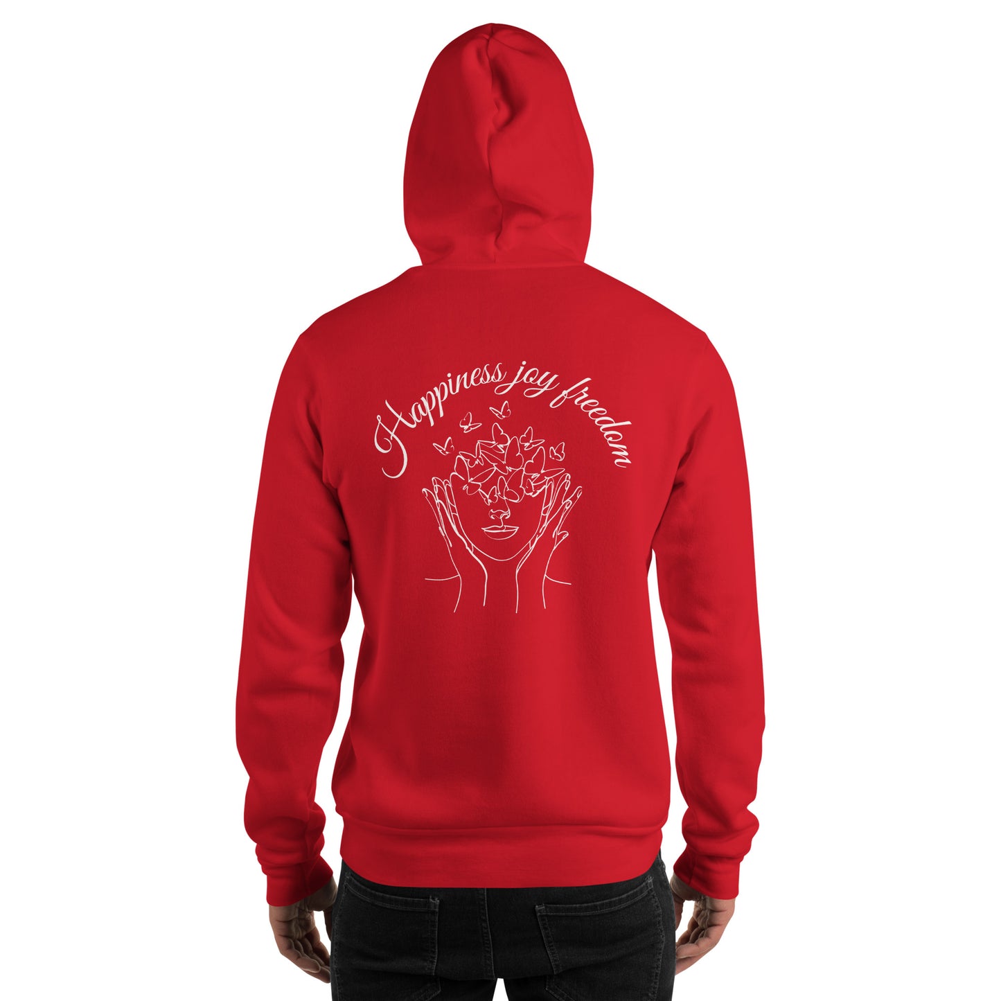 Unisex-Kapuzenpullover - Happyness joy Freedom - Glück Freude Freiheit