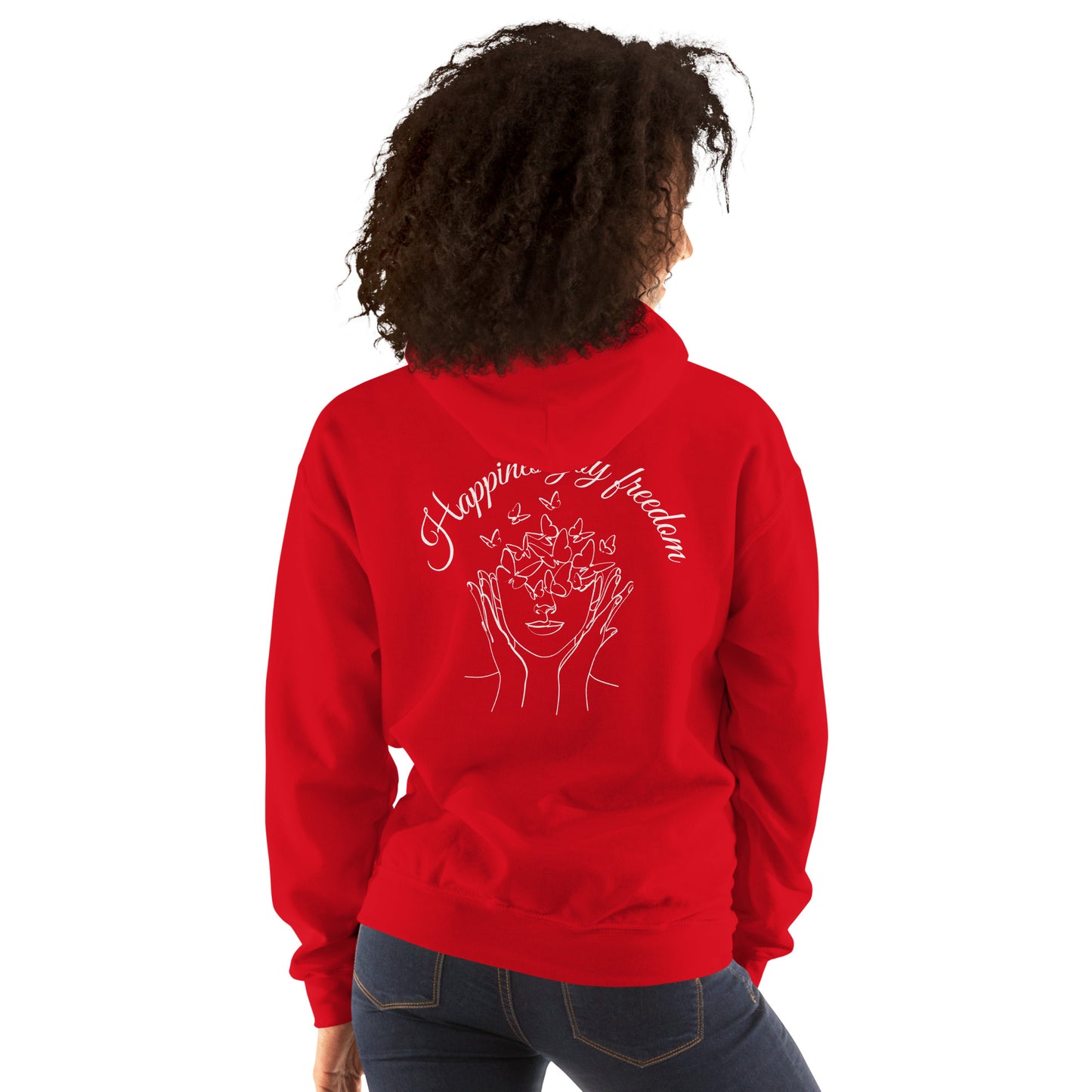 Unisex-Kapuzenpullover - Happyness joy Freedom - Glück Freude Freiheit