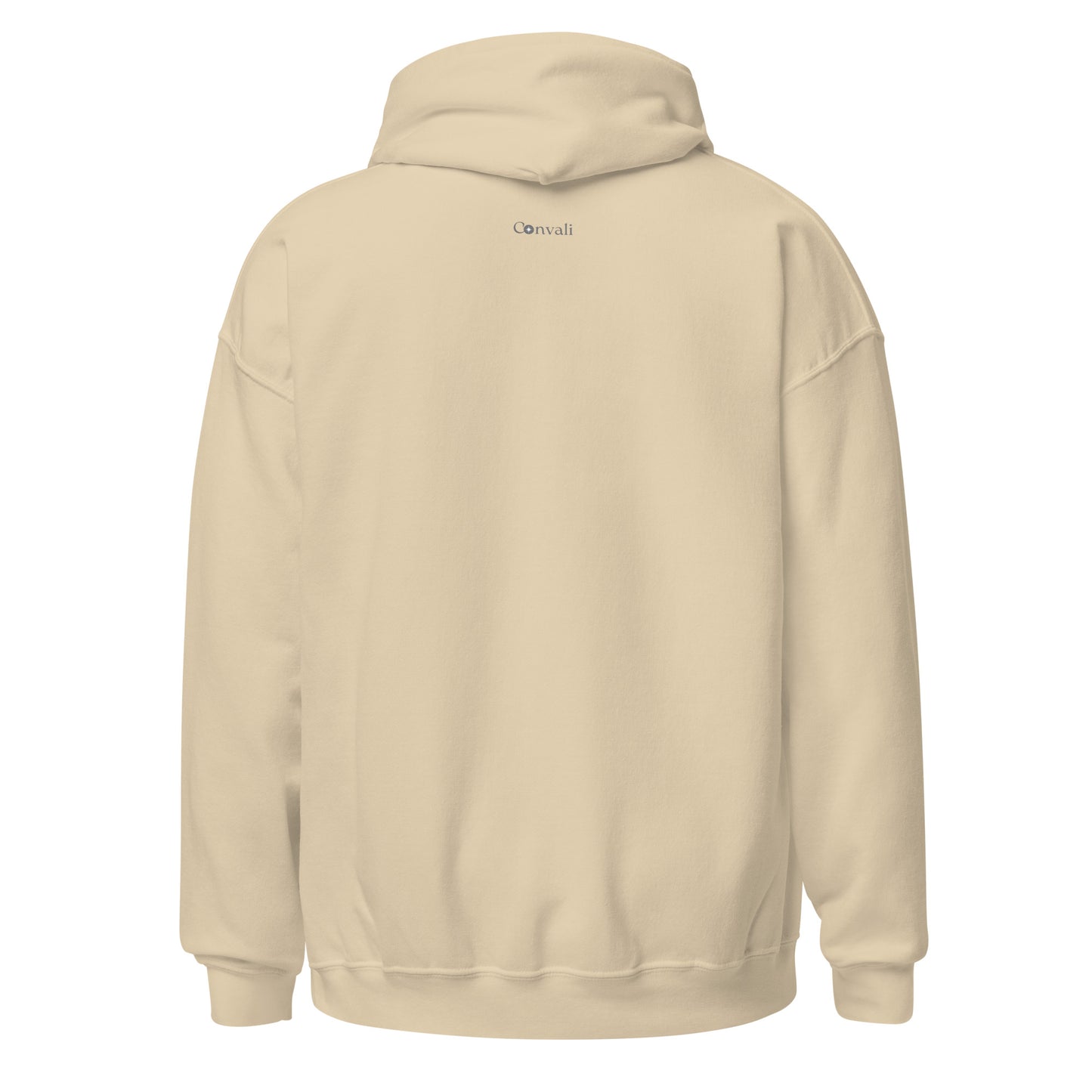 Unisex-Kapuzenpullover- Coffee first work later