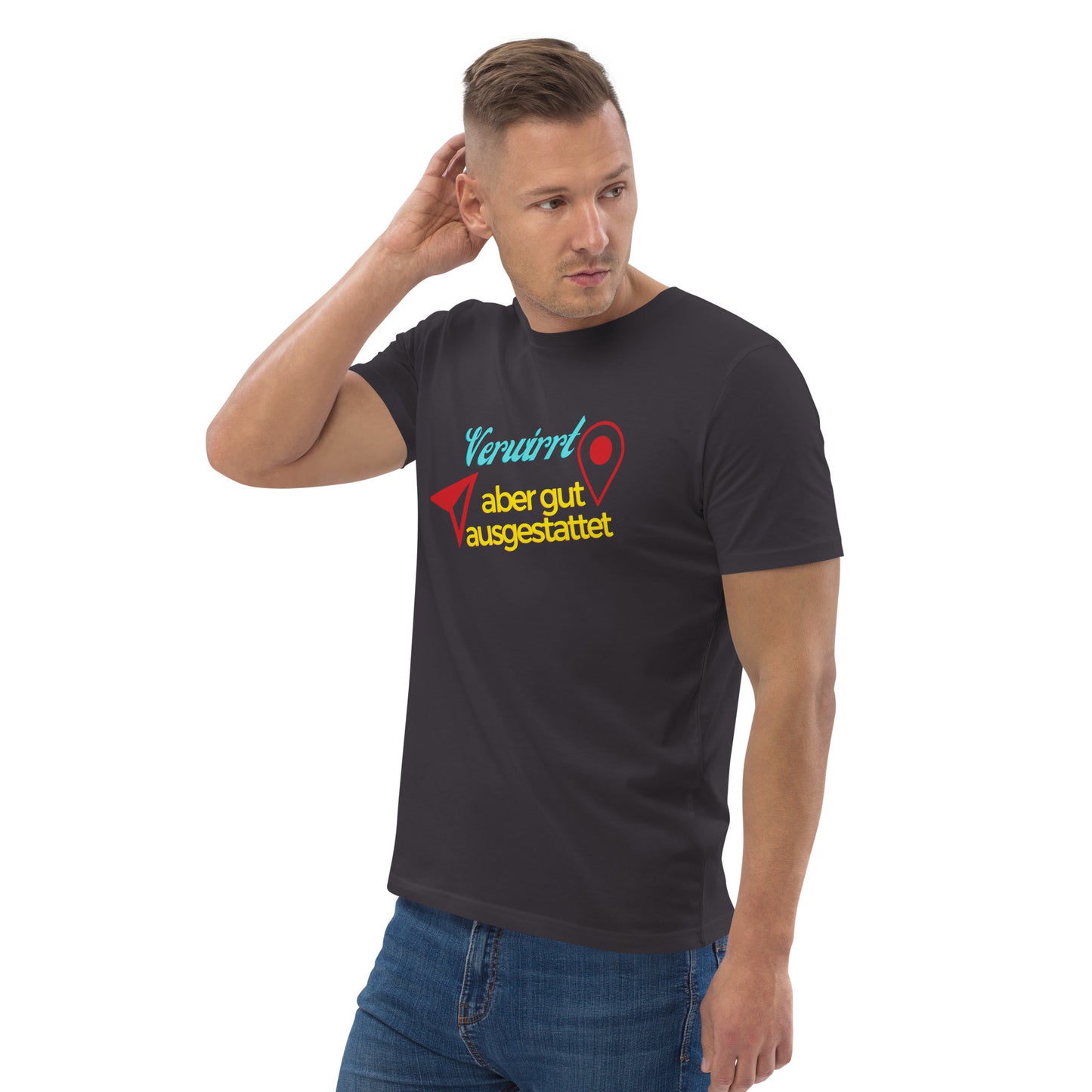 Unisex-Bio-Baumwoll-T-Shirt - Verwirrt aber gut ausgestattet