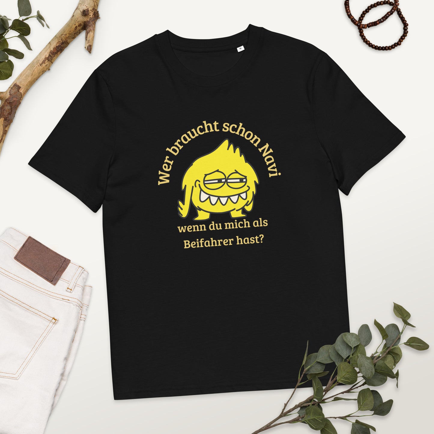 Unisex-Bio-Baumwoll-T-Shirt - Beifahrer