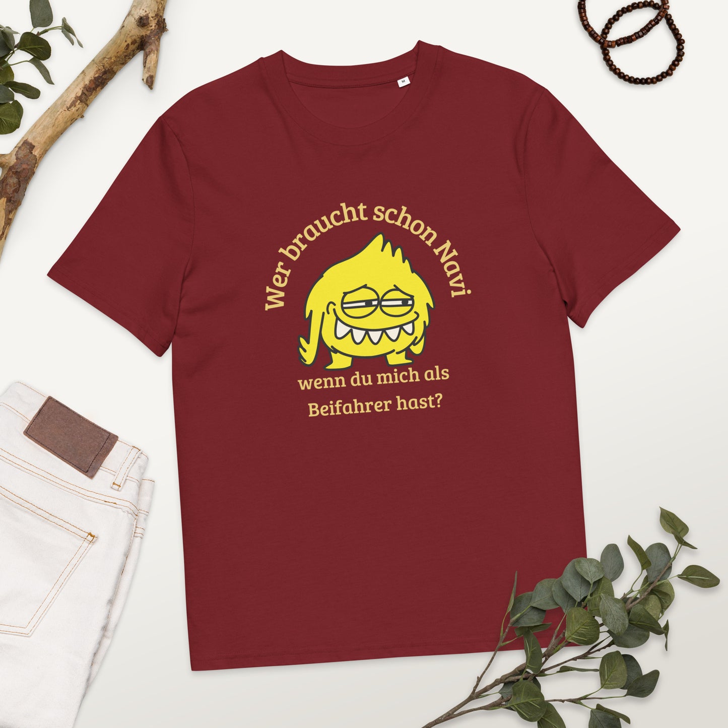 Unisex-Bio-Baumwoll-T-Shirt - Beifahrer