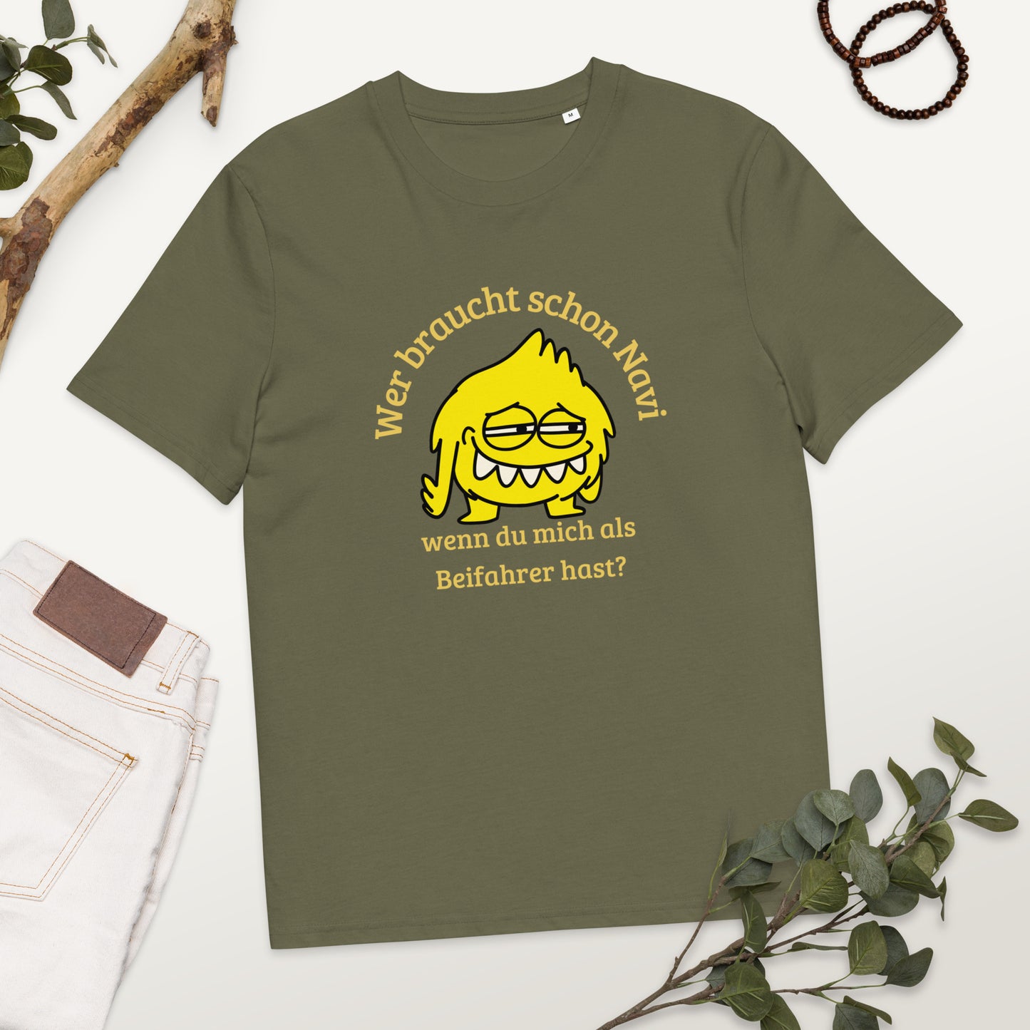 Unisex-Bio-Baumwoll-T-Shirt - Beifahrer