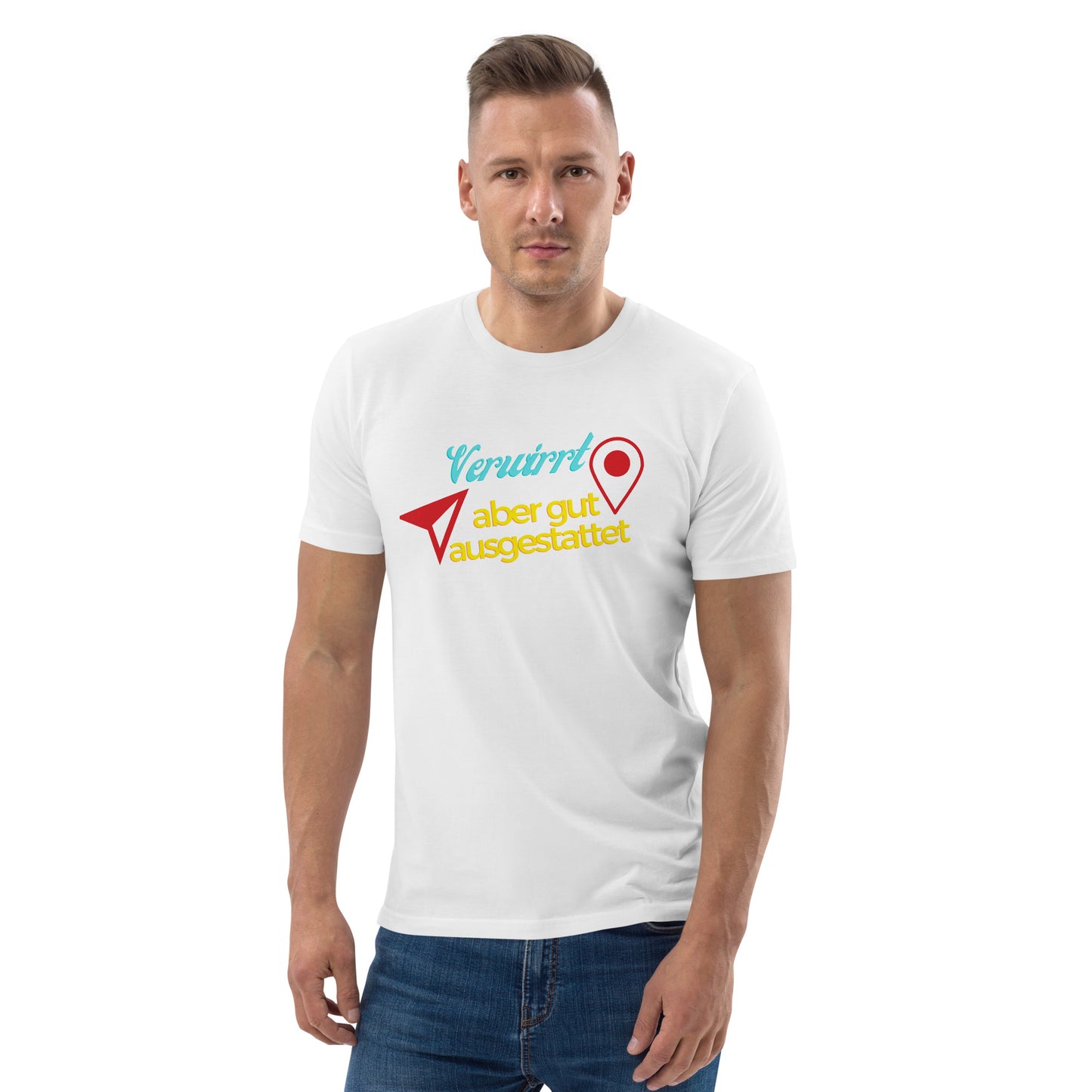 Unisex-Bio-Baumwoll-T-Shirt - Verwirrt aber gut ausgestattet