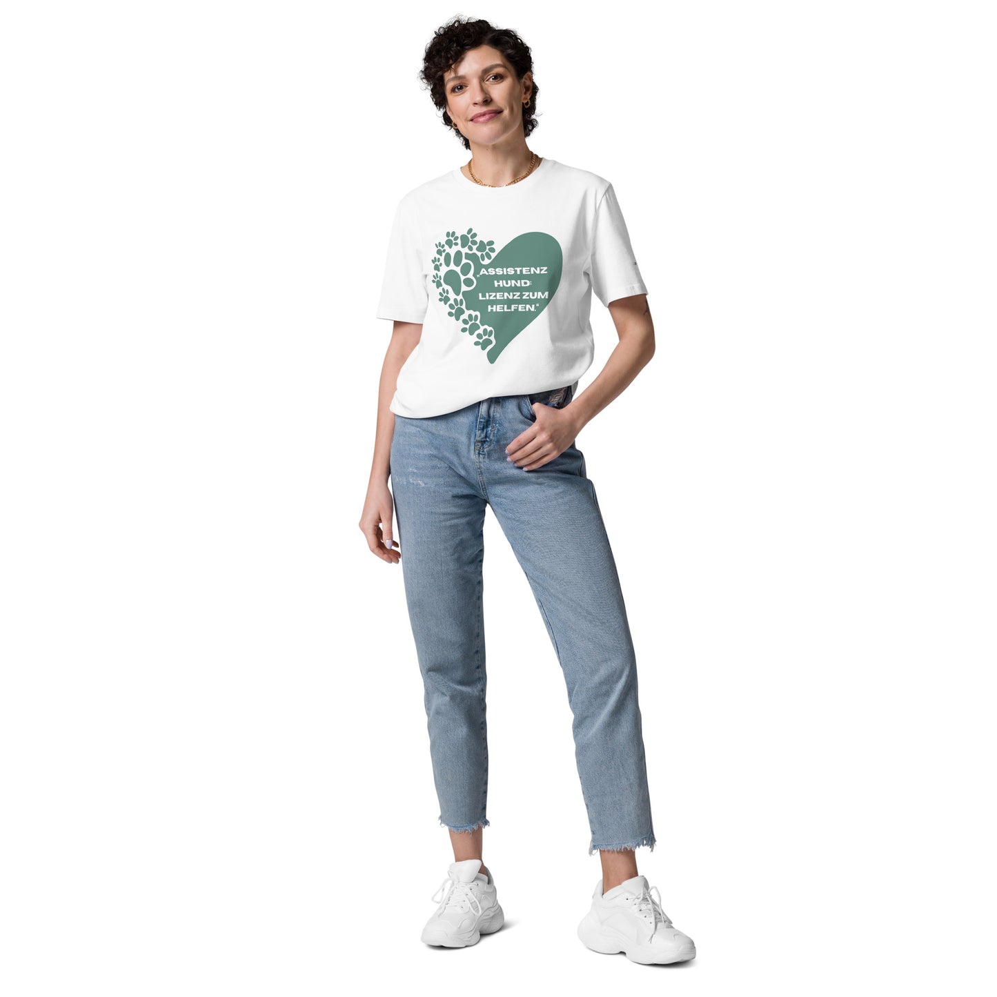 Damen-Bio-Baumwoll-T-Shirt - Assistenzhund Lizenz zum Helfen