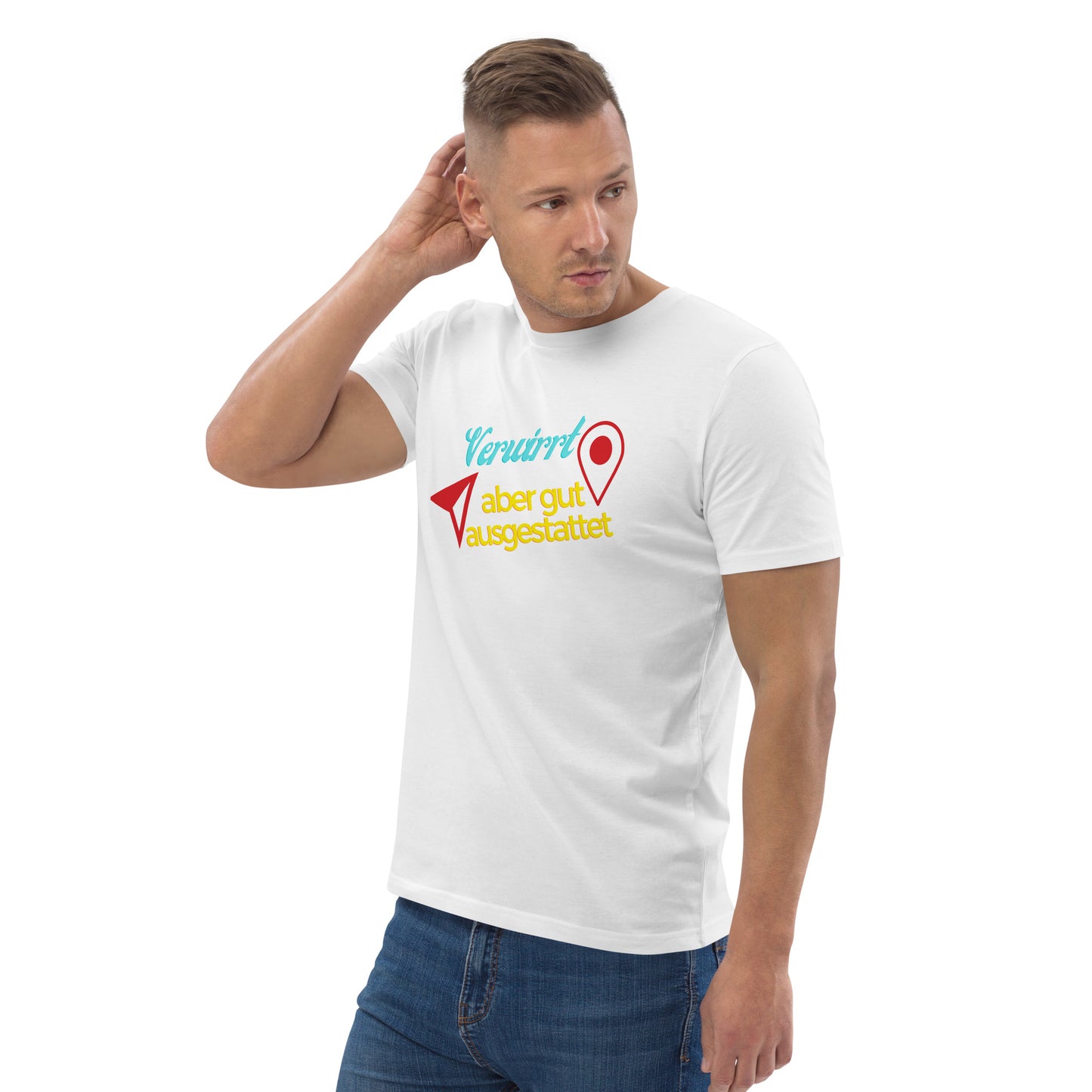 Unisex-Bio-Baumwoll-T-Shirt - Verwirrt aber gut ausgestattet