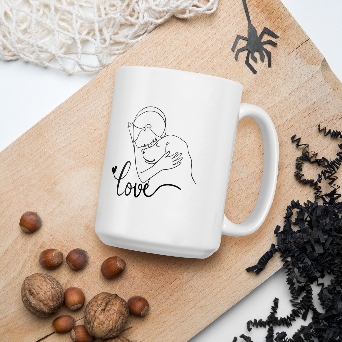 Tasse mit Hundemotiv – Frau & Hund mit Herz | Perfekt für Hundefans