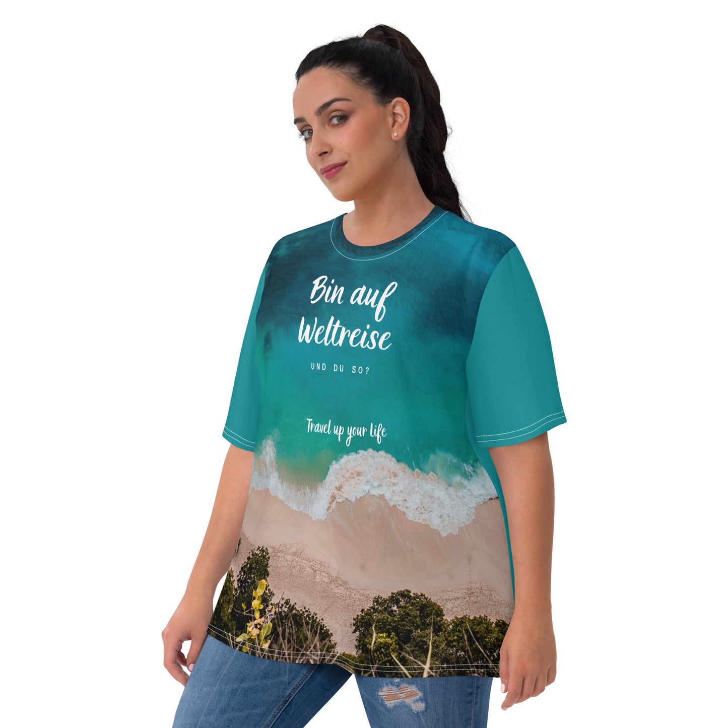 Damen-T-Shirt - Bin auf Weltreise