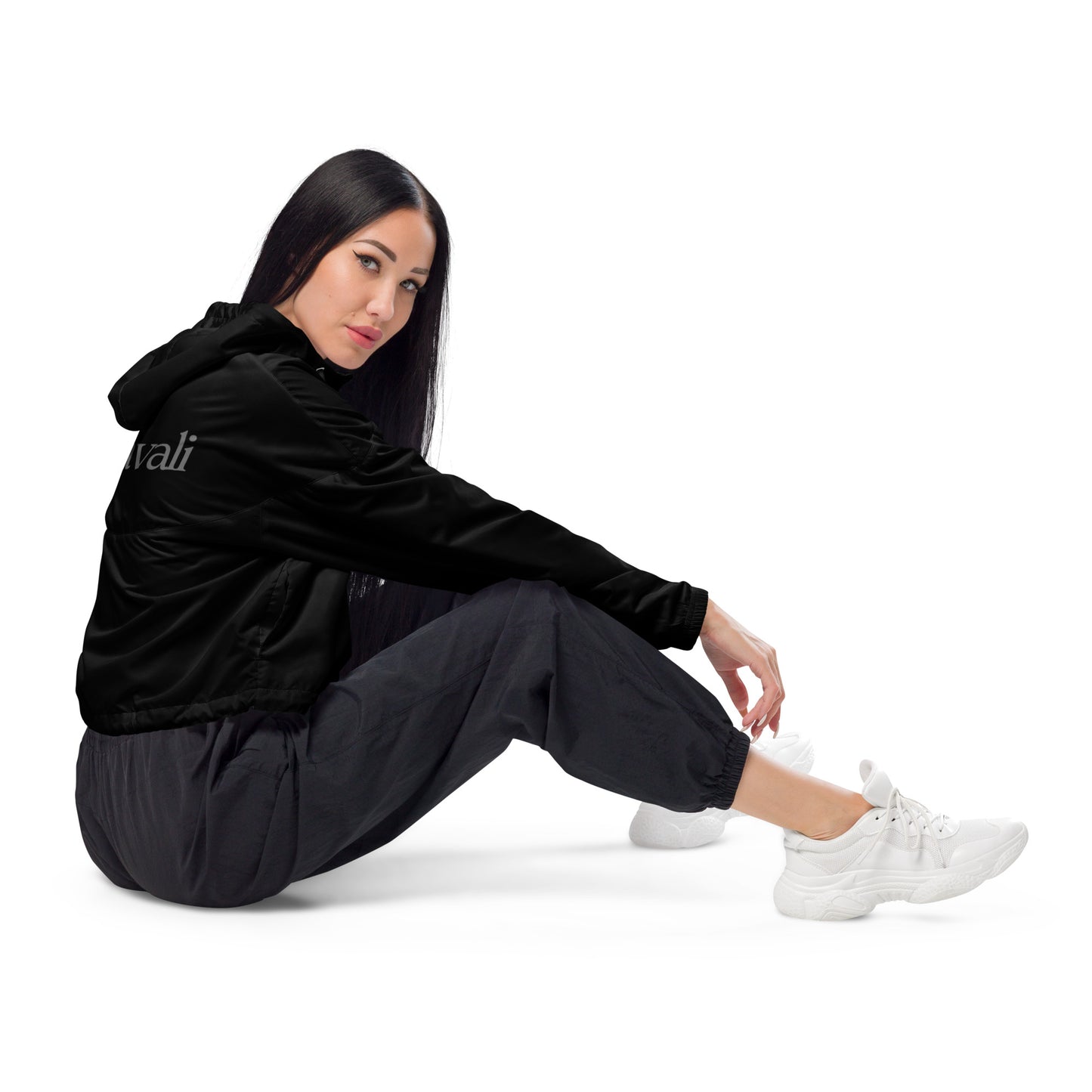 Damen-Windbreaker -kurz - in schwarz - Convali