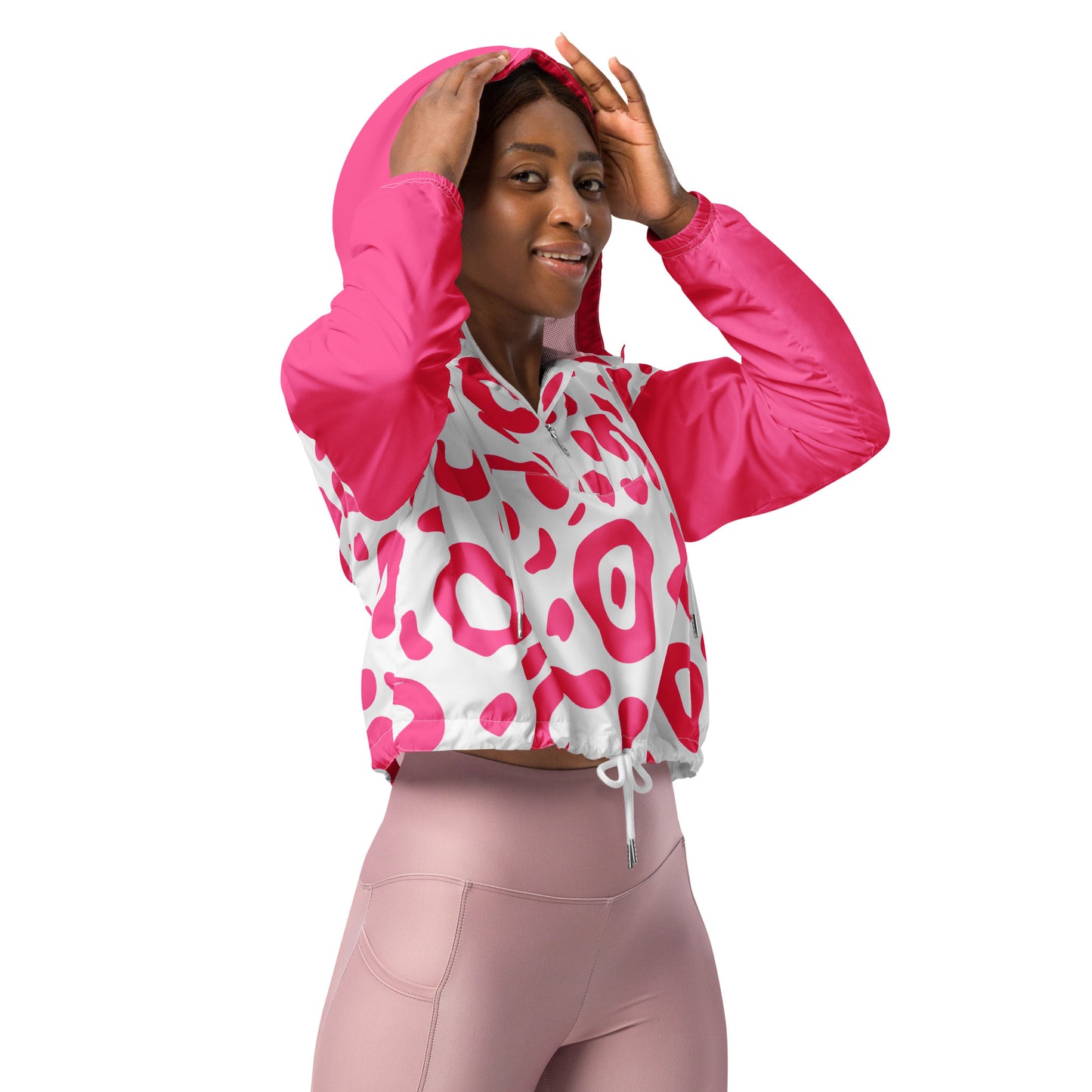 Damen-Windbreaker - Modern Design pink/weis