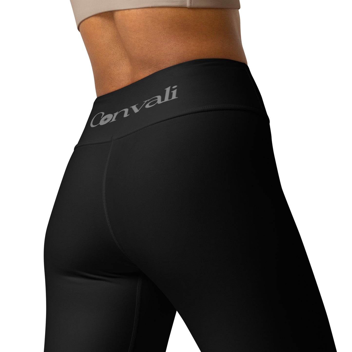 Leggings - Einfarbig Schwarz-Convali