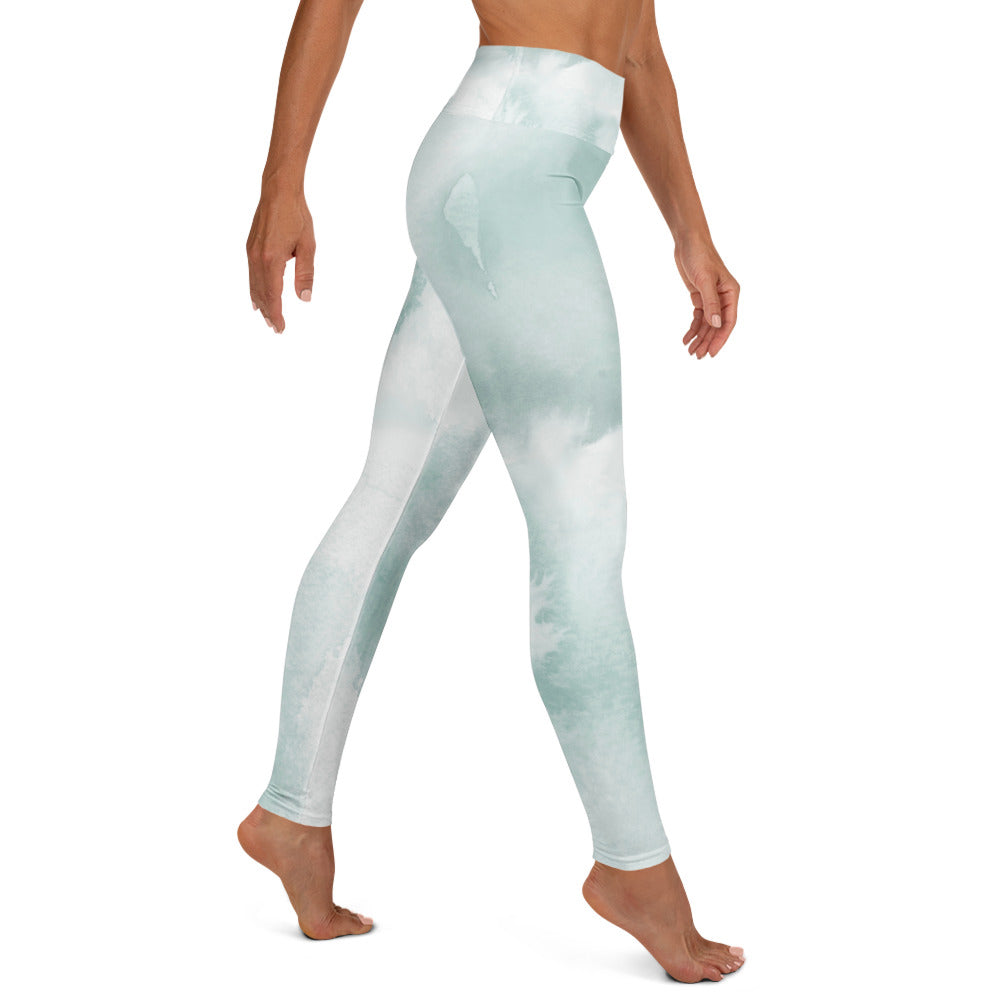 Yoga-Leggings - Mint Weiß