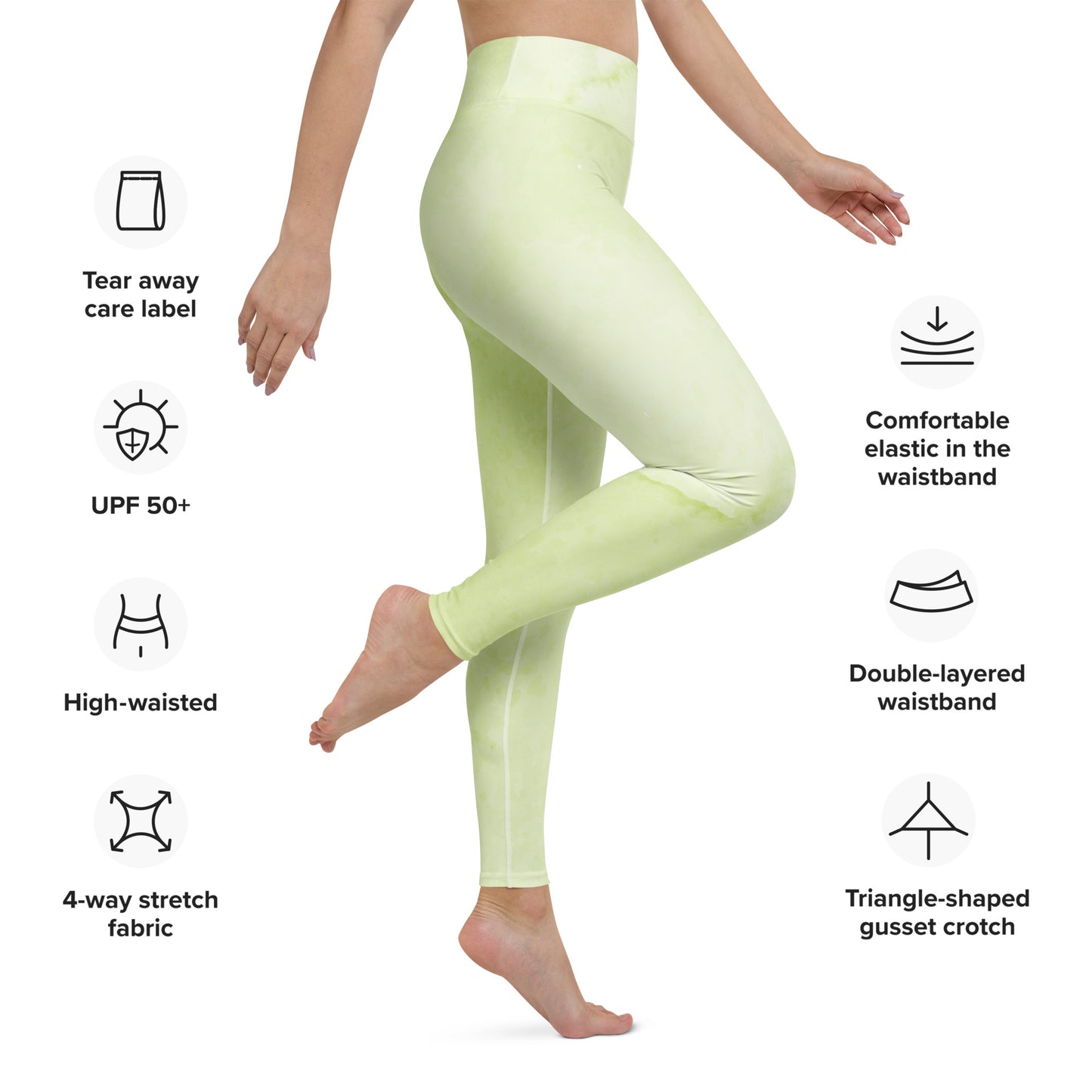 Yoga-Leggings -grün weiß