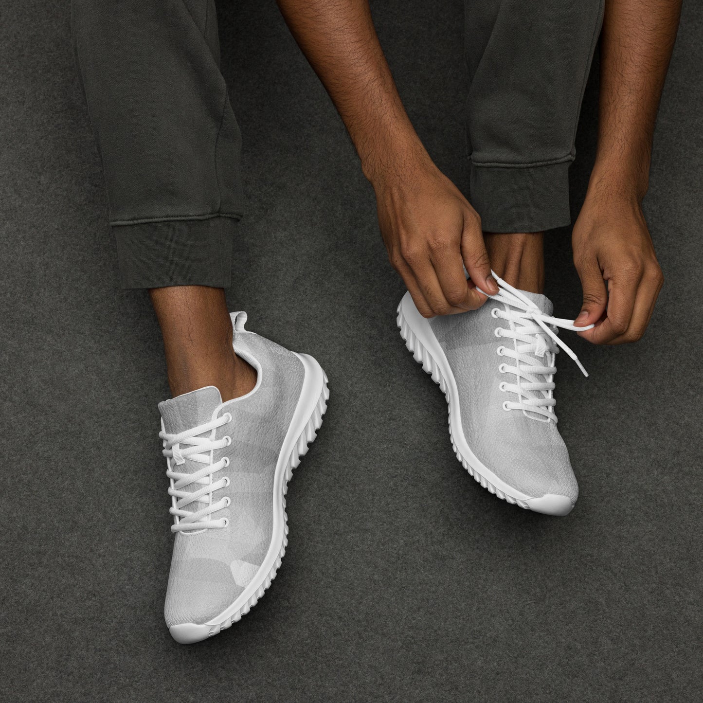Herren-Turnschuhe grau/weis