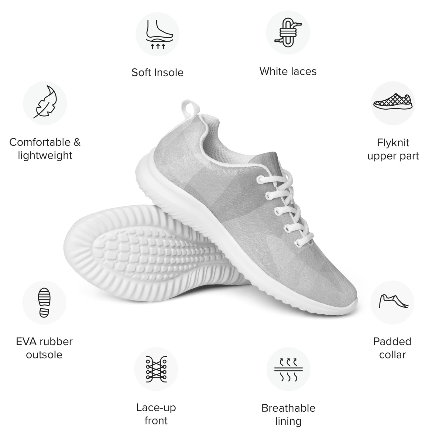 Herren-Turnschuhe grau/weis